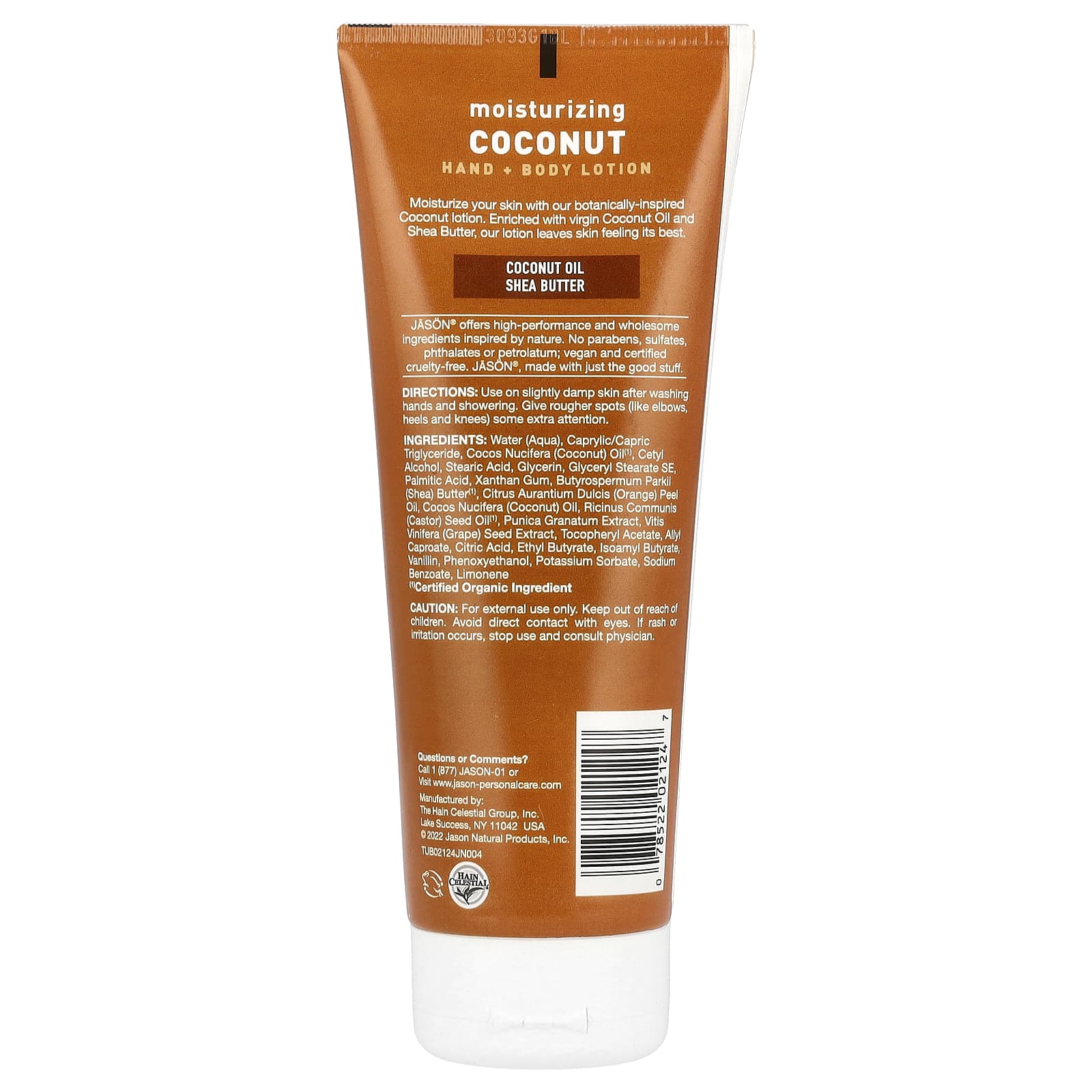 Jason Natural, Лосьон для рук и тела, разглаживающий кокос, 227 г (8 унций)