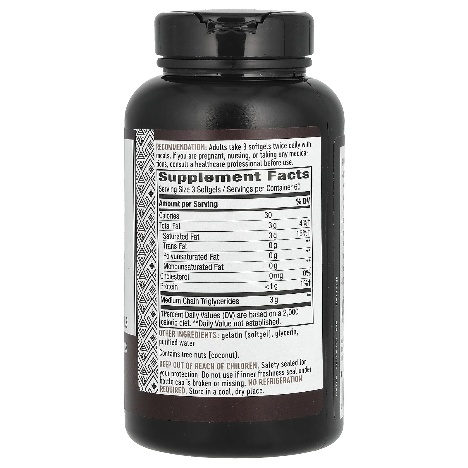 Nature's Way, Масло MCT, 180 мягких таблеток