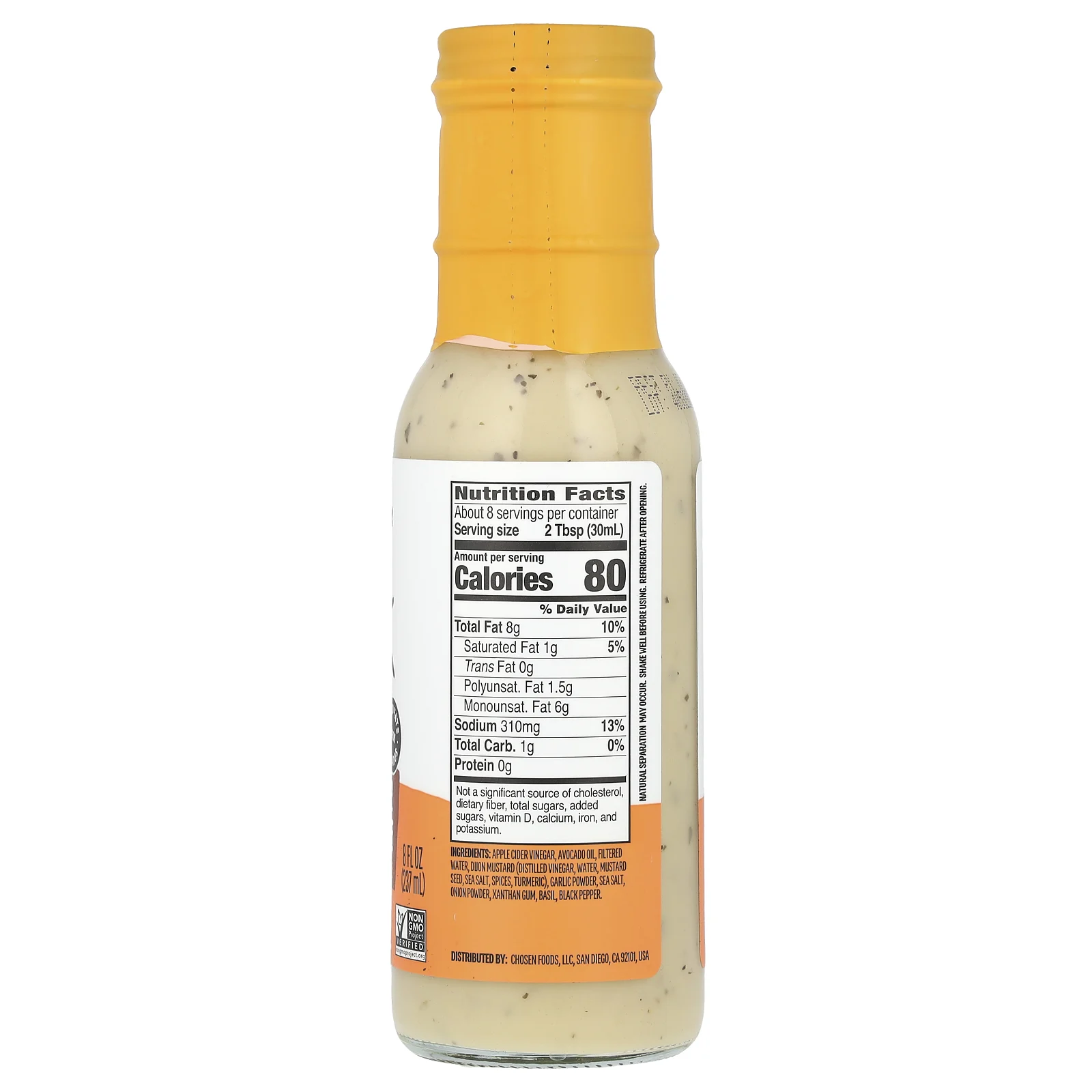 Chosen Foods, Заправка и маринад для яблочного винегрета, 237 мл (8 жидк. Унций)