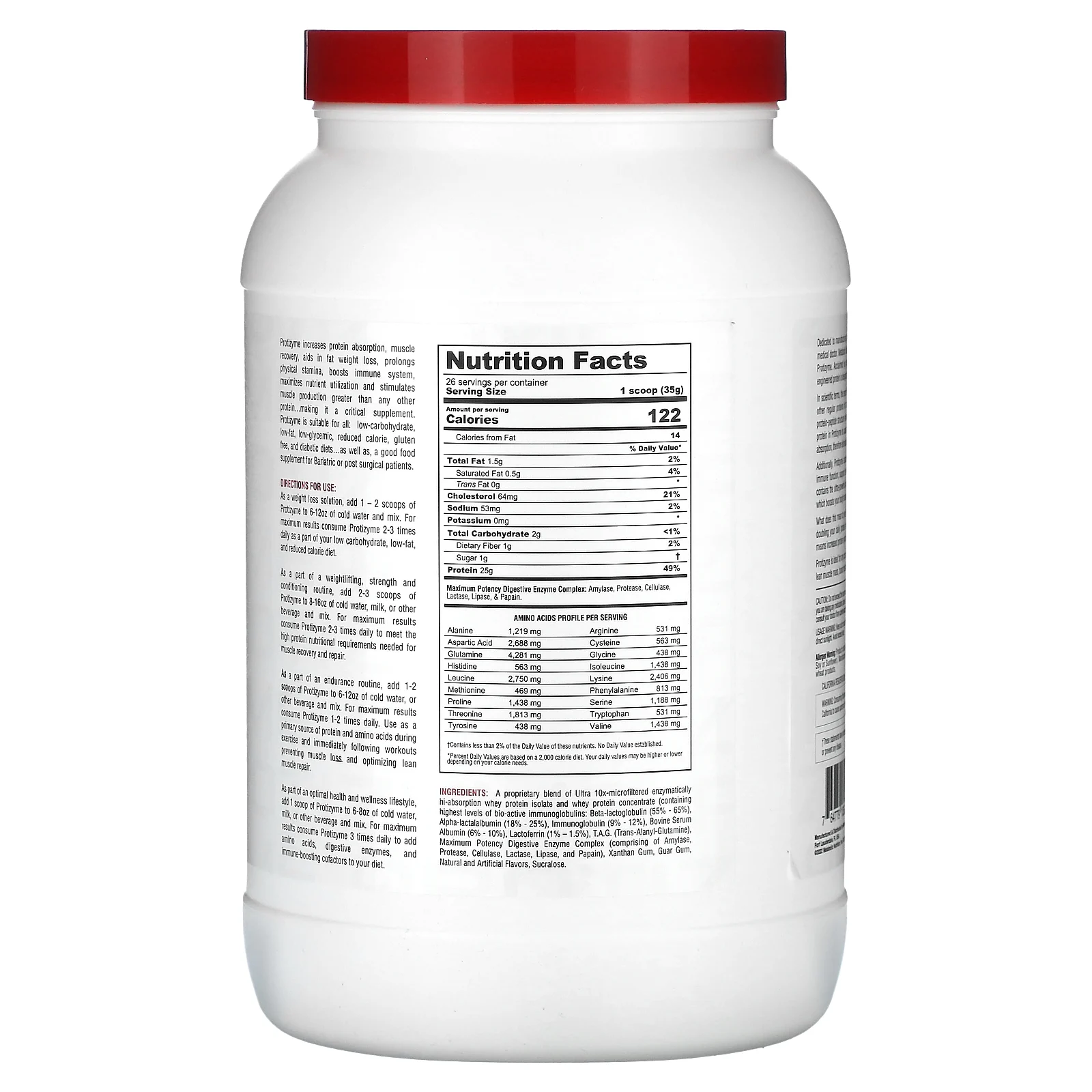 Metabolic Nutrition, Protizyme, Specialized Designed Protein, ванильный торт, 910 г (2 фунта)