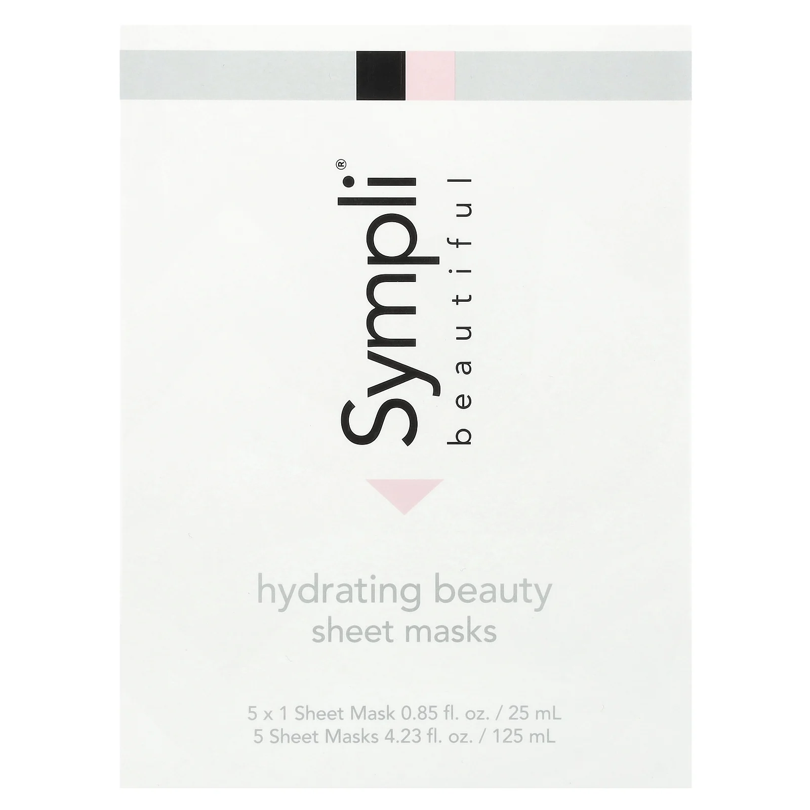 Sympli Beautiful, увлажняющая тканевая маска, 5 шт., по 25 мл (0,85 унции) каждая