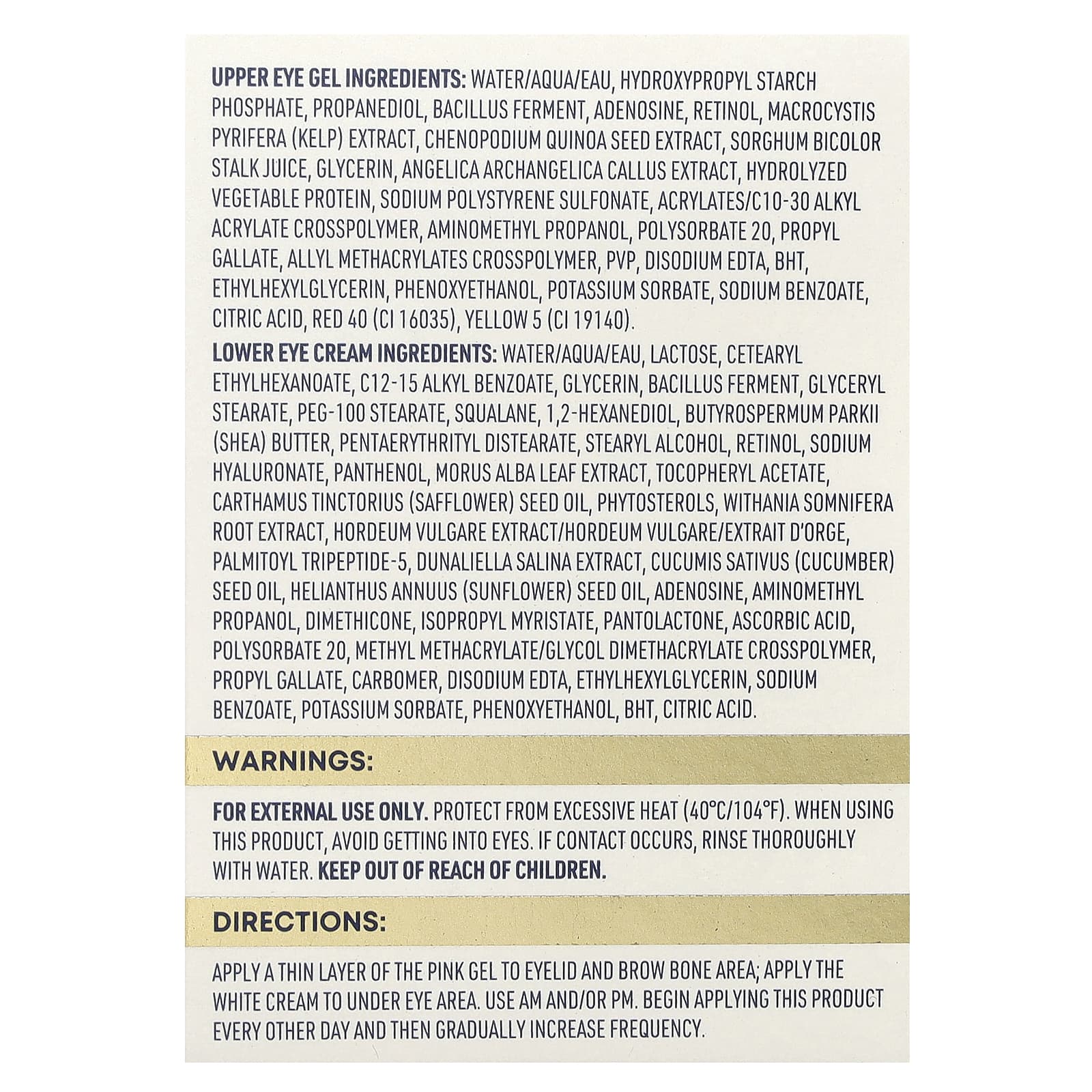 RoC, Derm Correxion®, двойной крем для области вокруг глаз, улучшенный ретинол и пептиды, без отдушек, 10 мл (0,34 жидк. Унции) каждый