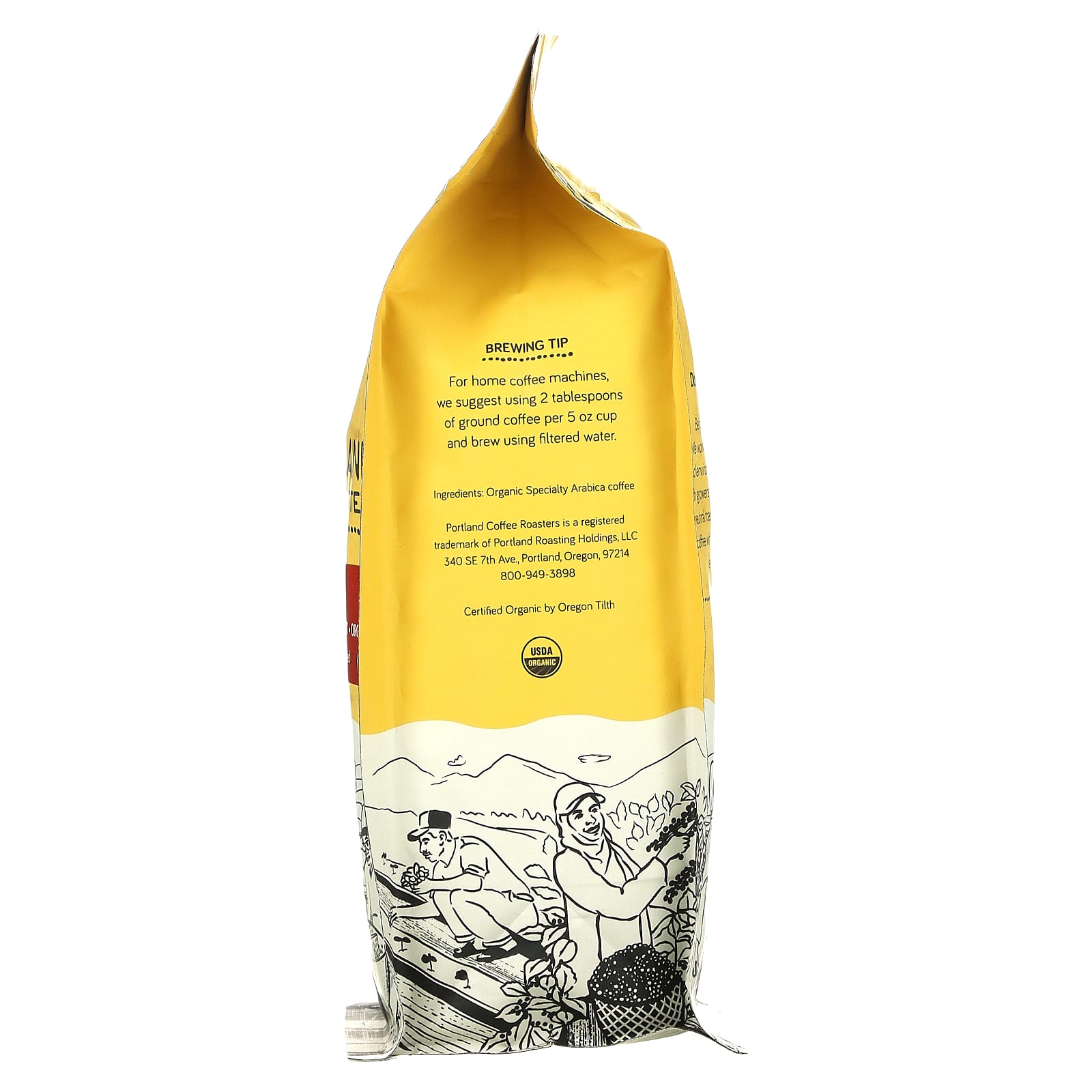 Portland Coffee Roasters, Органический кофе, французский кофе, цельные зерна, темная обжарка, 340 г (12 унций)