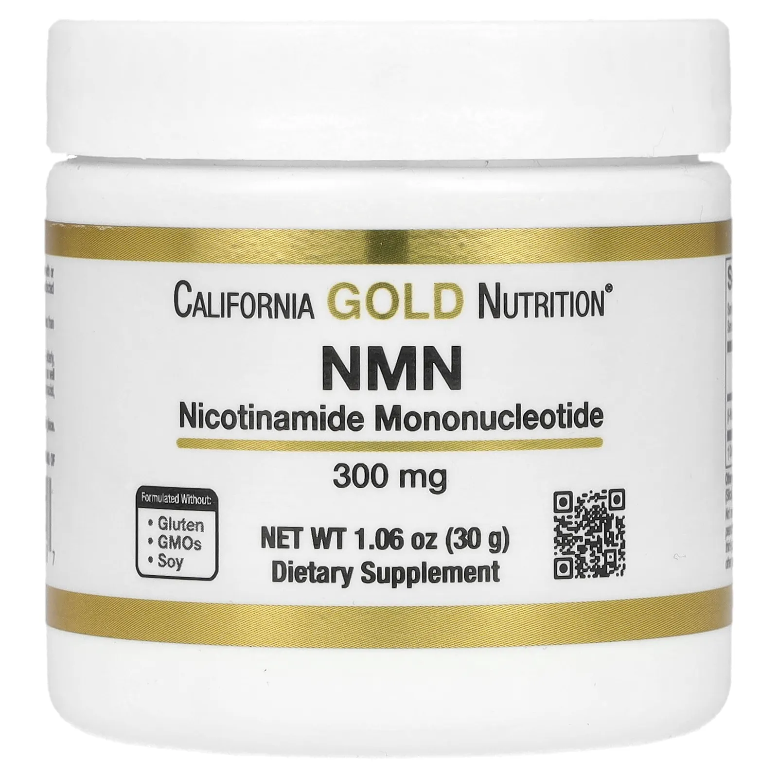 California Gold Nutrition, NMN в порошке, 300 мг, 30 г (1,05 унции)