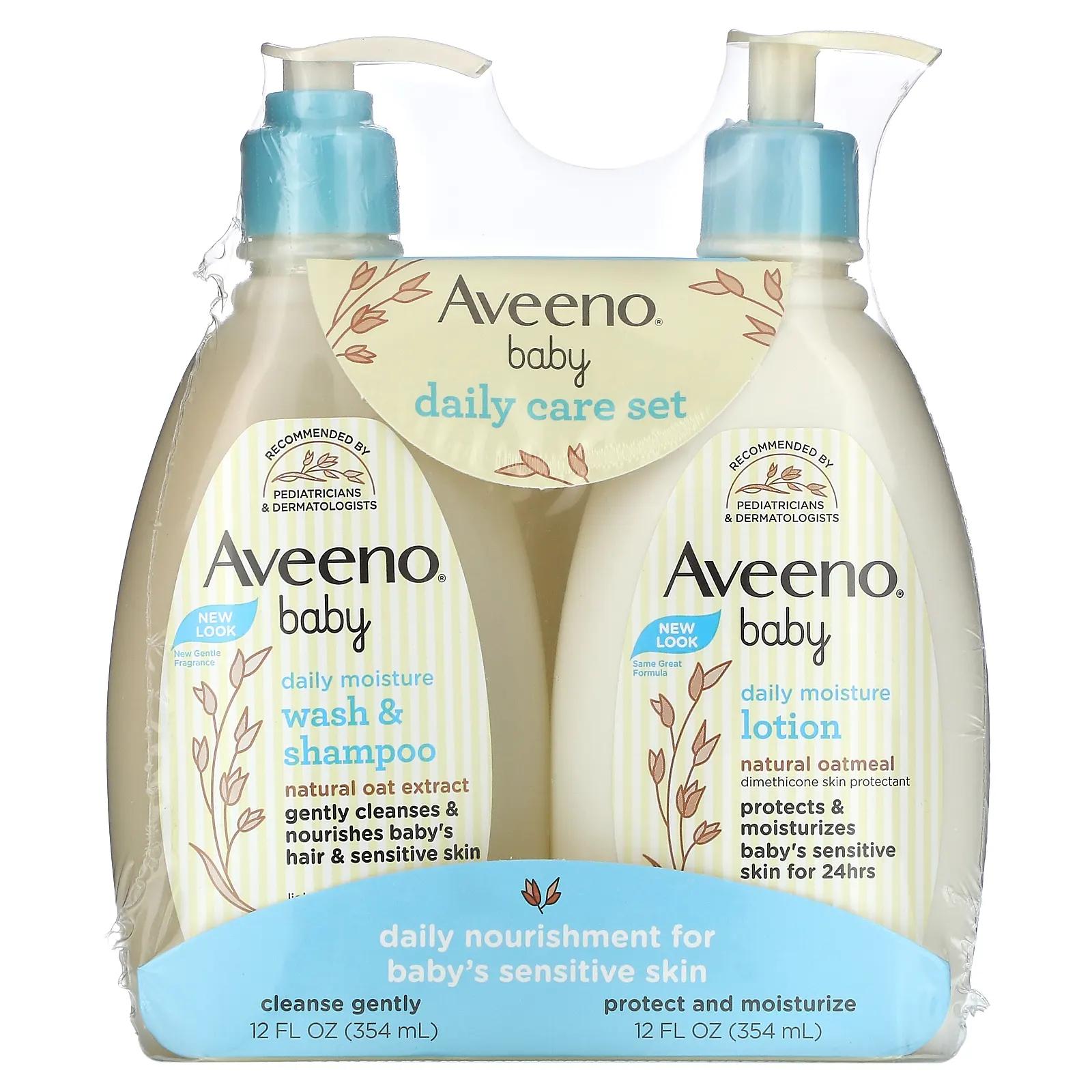 Aveeno, Набор для ежедневного ухода для малышей, набор из 2 предметов