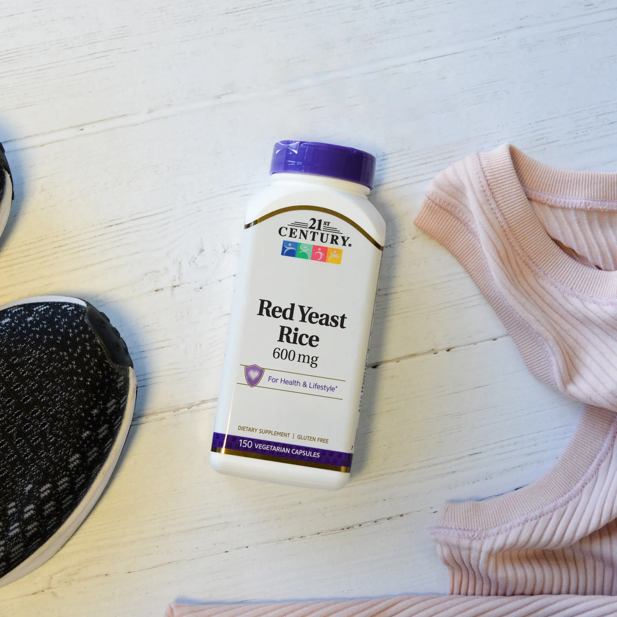 21st Century, красный ферментированный рис, 600 мг, 150 вегетарианских капсул (300 мг в 1 капсуле)