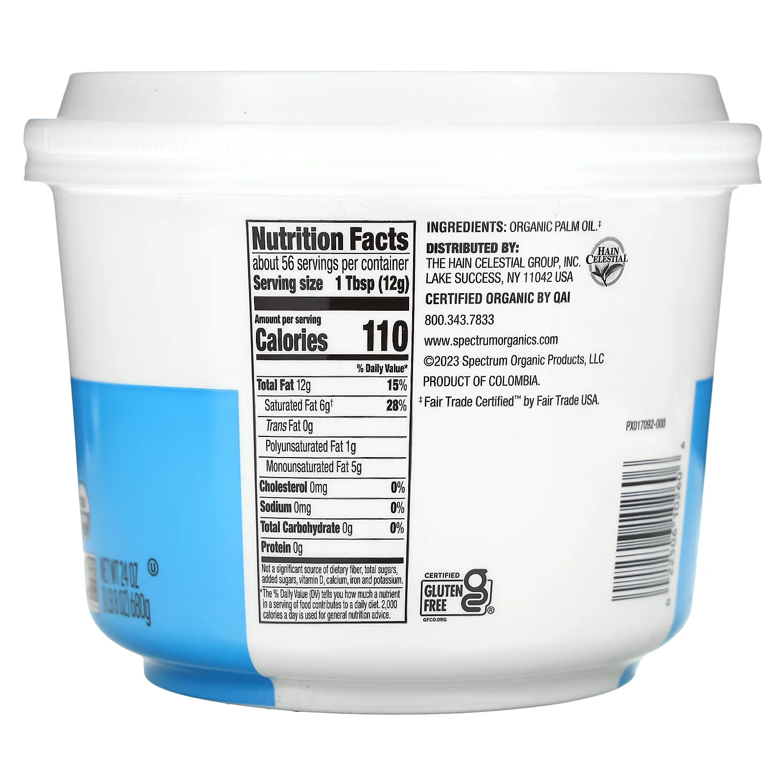 Spectrum Culinary, органический овощной кулинарный жир, 680 г (1,5 фунта)