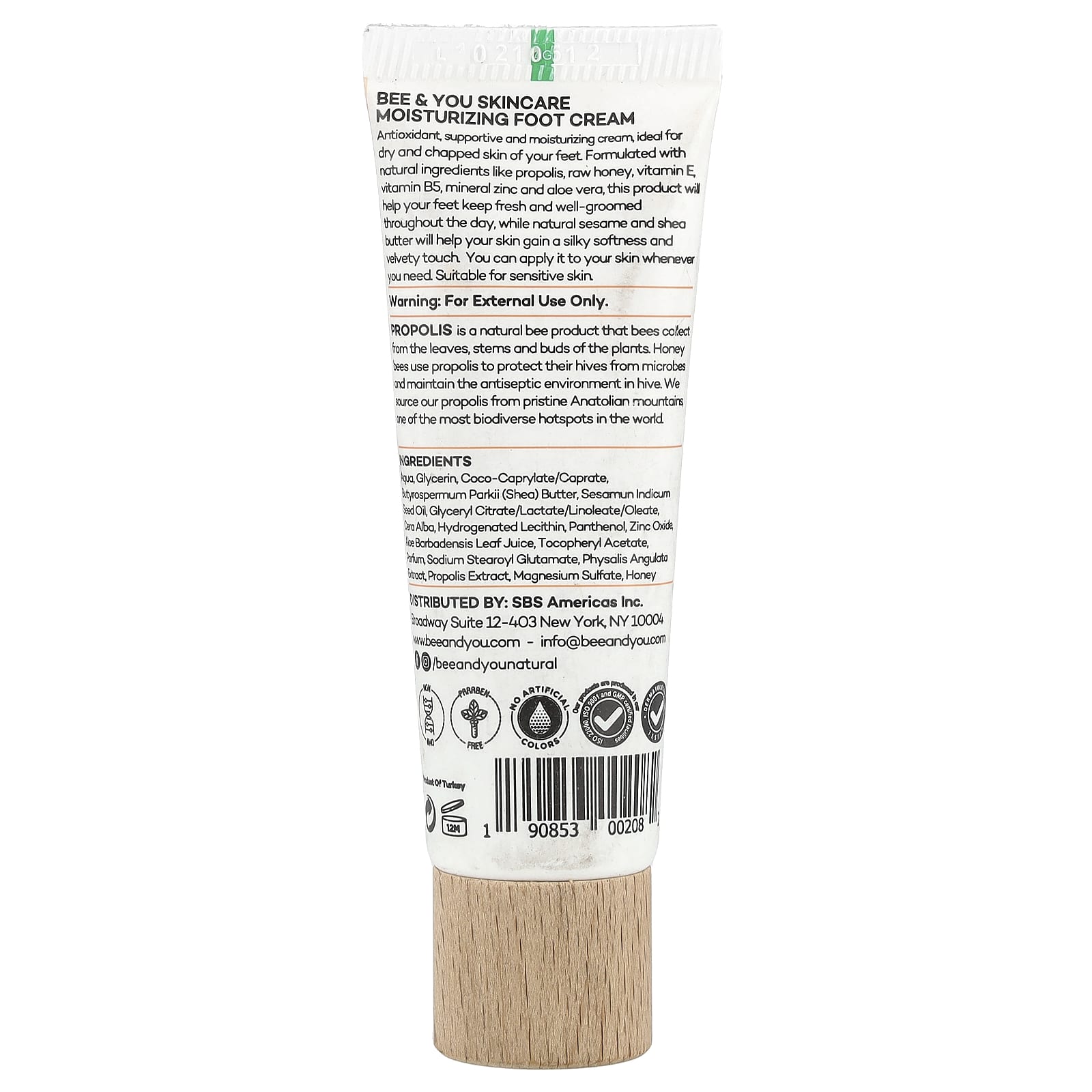 Bee&You, Ультраувлажняющий крем для ног, 50 мл (1,69 жидк. Унции)