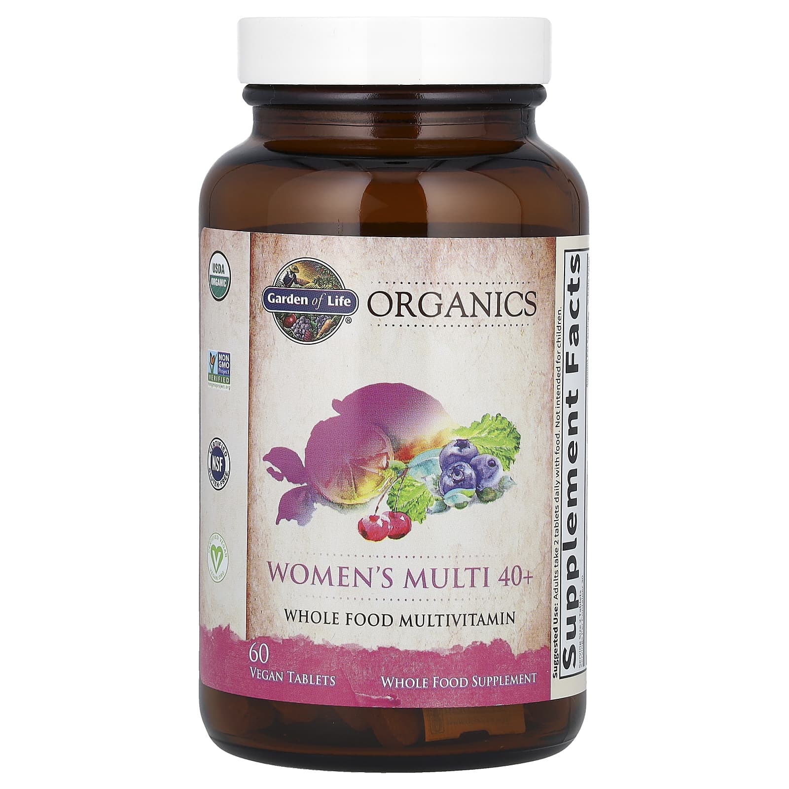 Garden of Life, MyKind Organics, мультивитамины для женщин старше 40 лет, 60 веганских таблеток