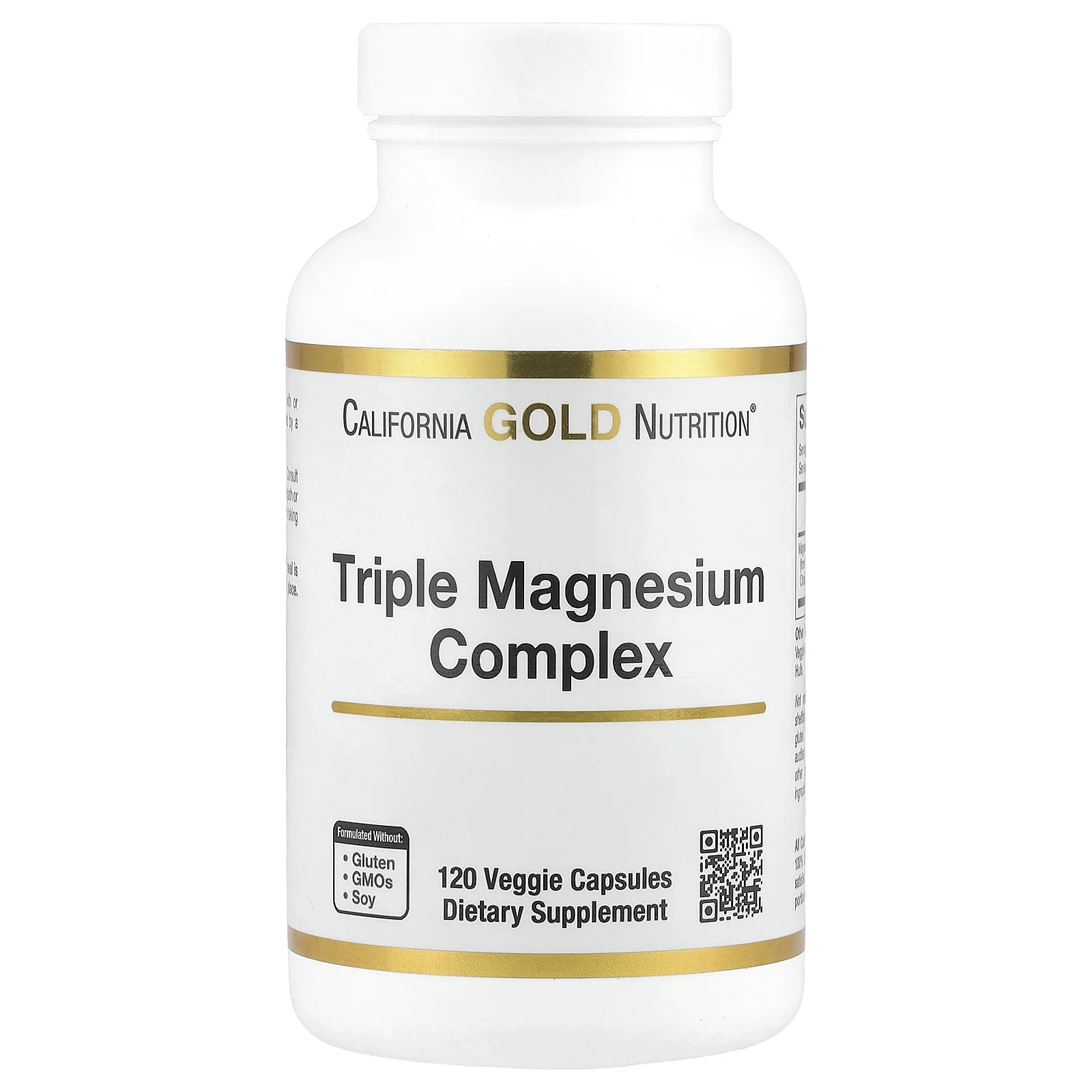 California Gold Nutrition, Triple Magnesium Complex, 120 растительных капсул
