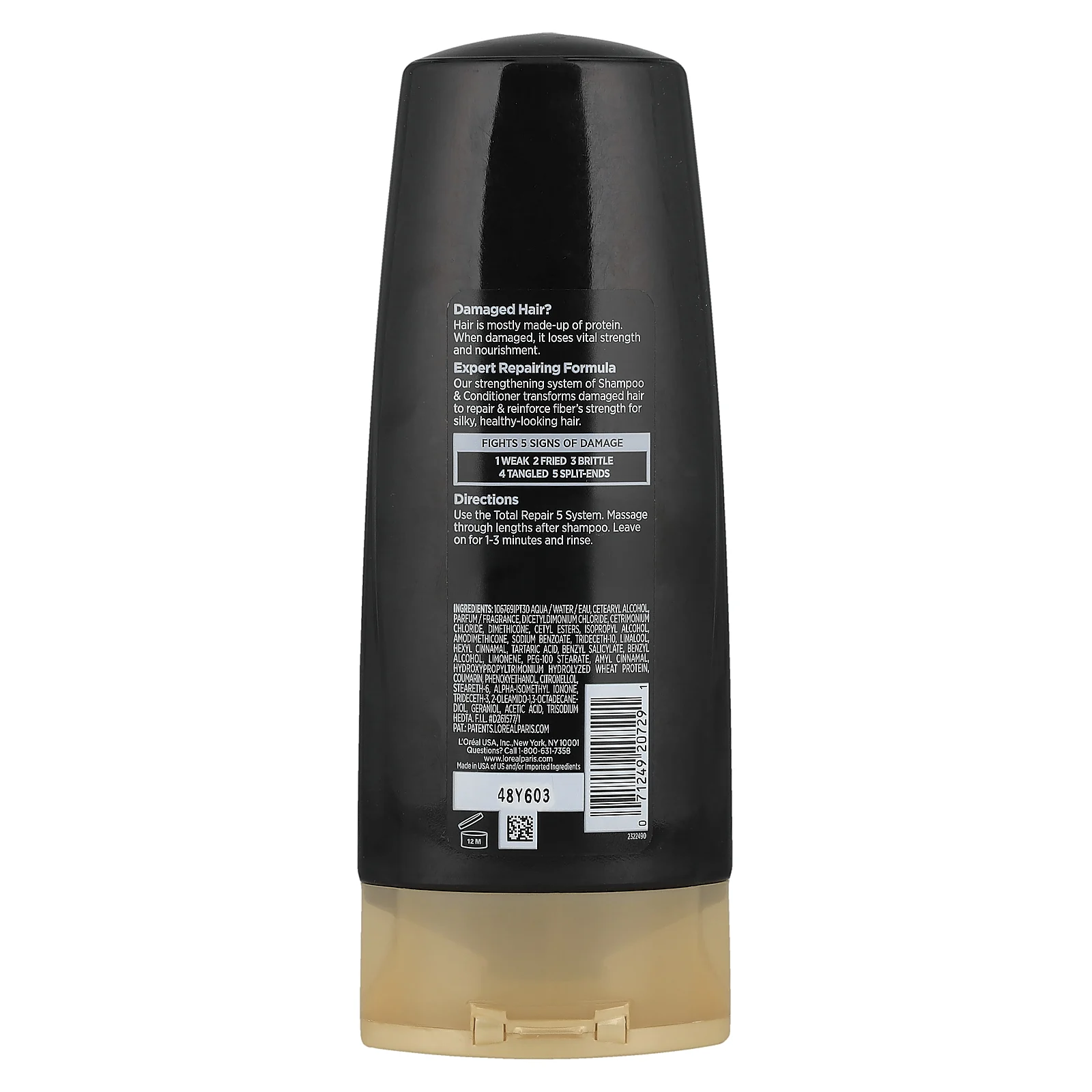 L'Oréal, Elvive, Total Repair 5, восстанавливающий кондиционер, для поврежденных волос, 375 мл (12,6 жидк. Унции)