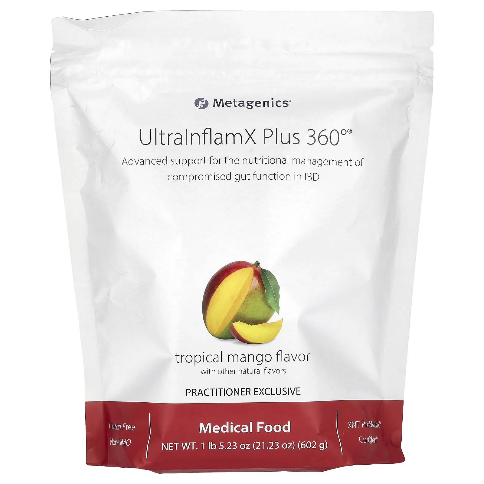 Metagenics, UltraInflamX Plus 360°, тропическое манго, 602 г (1 фунт, 5,23 унции)