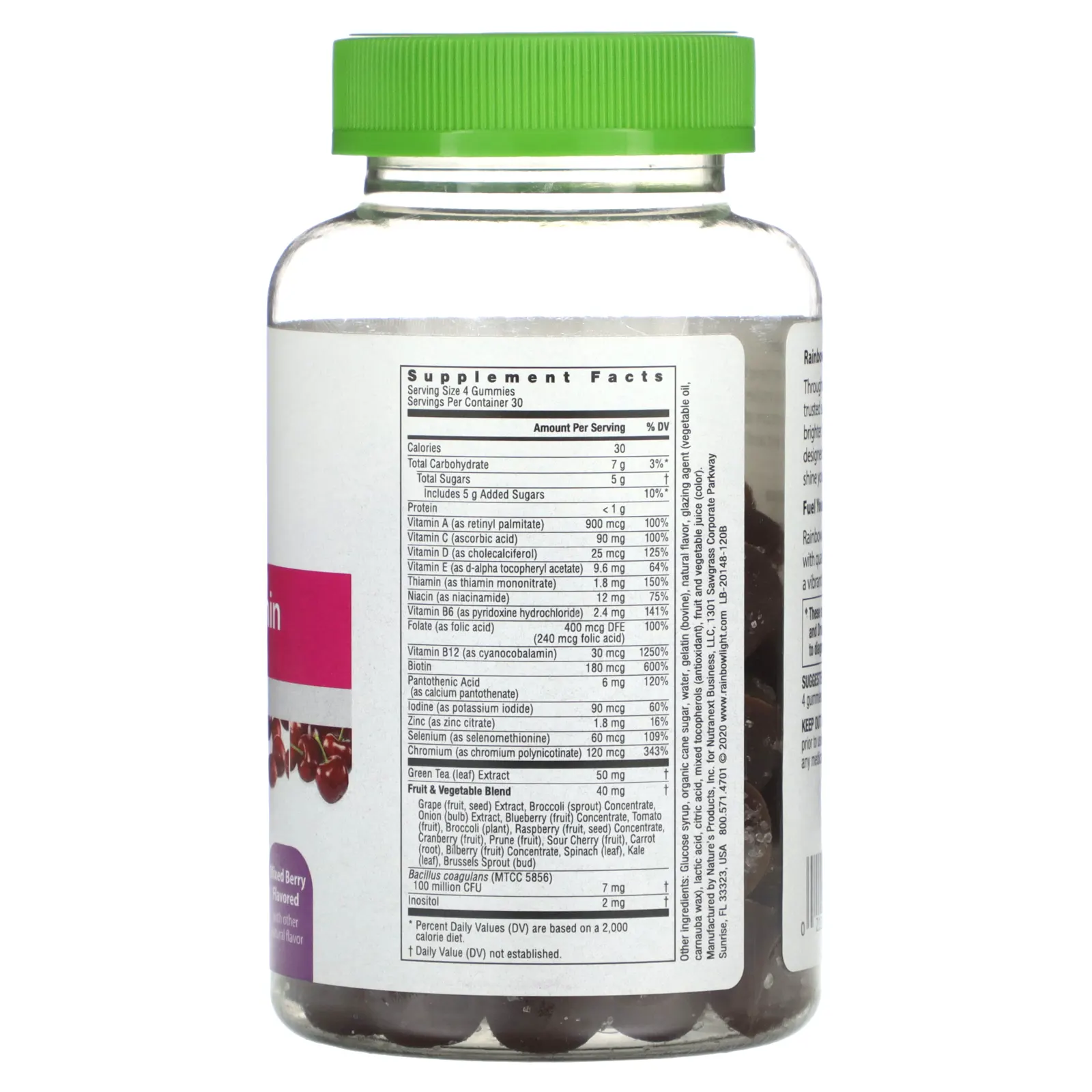 Rainbow Light, мультивитамины для женщин, ягодный микс, 120 жевательных мармеладок