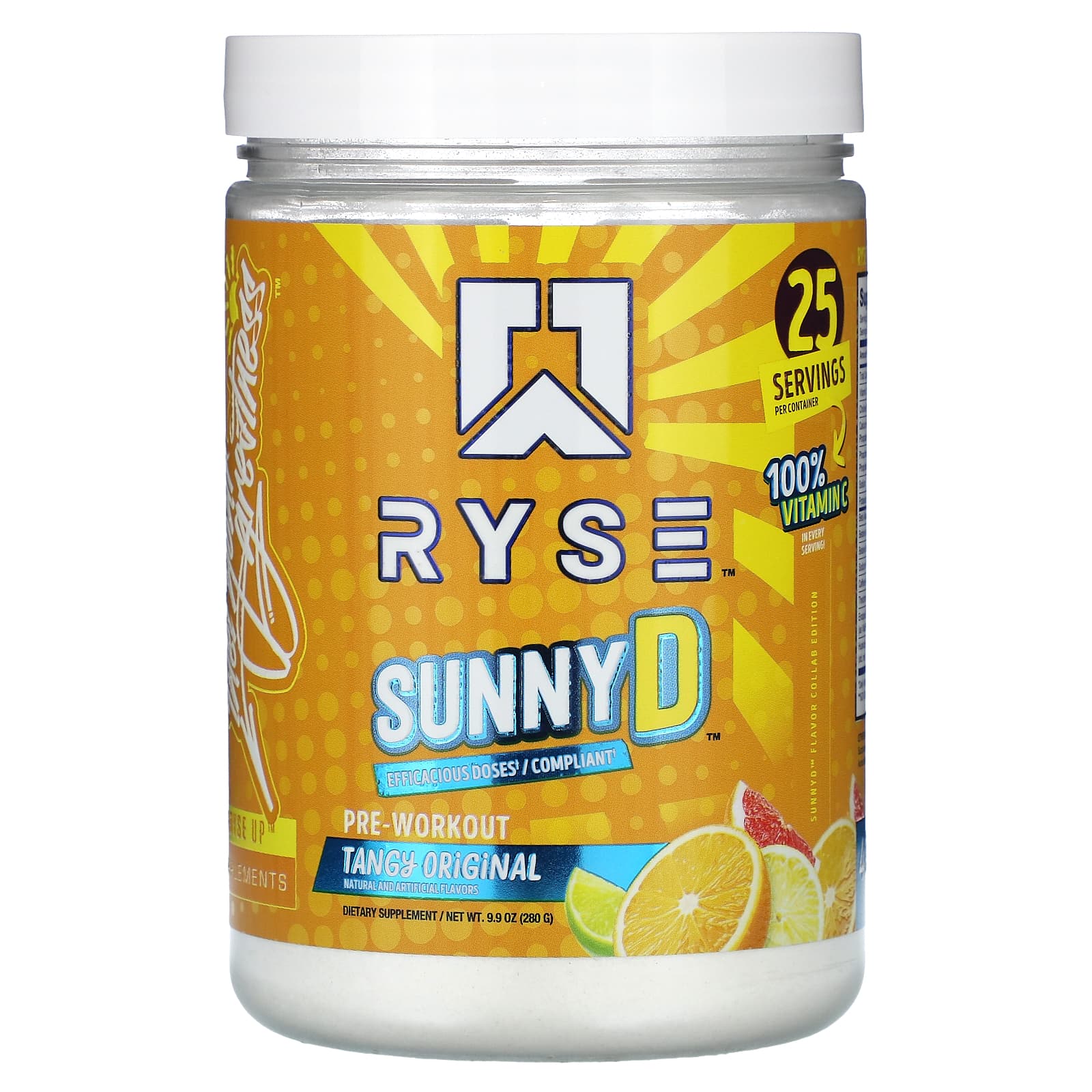 RYSE, Pre-Workout, Sunny D, оригинальный вкус, 280 г (9,9 унции)