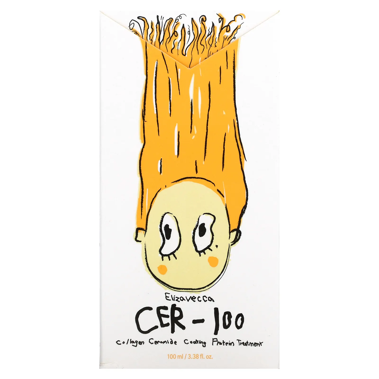 Elizavecca, CER-100, восстанавливающая маска для волос с коллагеном и керамидами, 100 мл (3,38 жидк. унций)