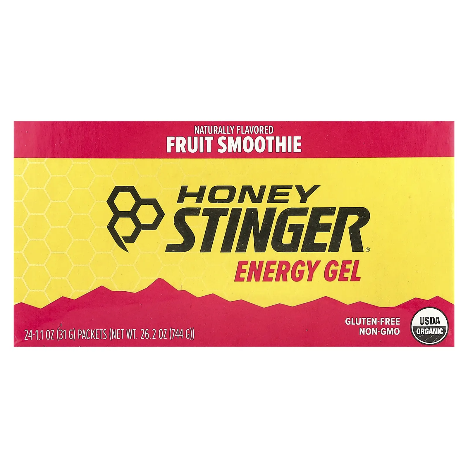Honey Stinger, Energy Gel, фруктовый смузи, 24 пакетика по 31 г (1,1 унции)