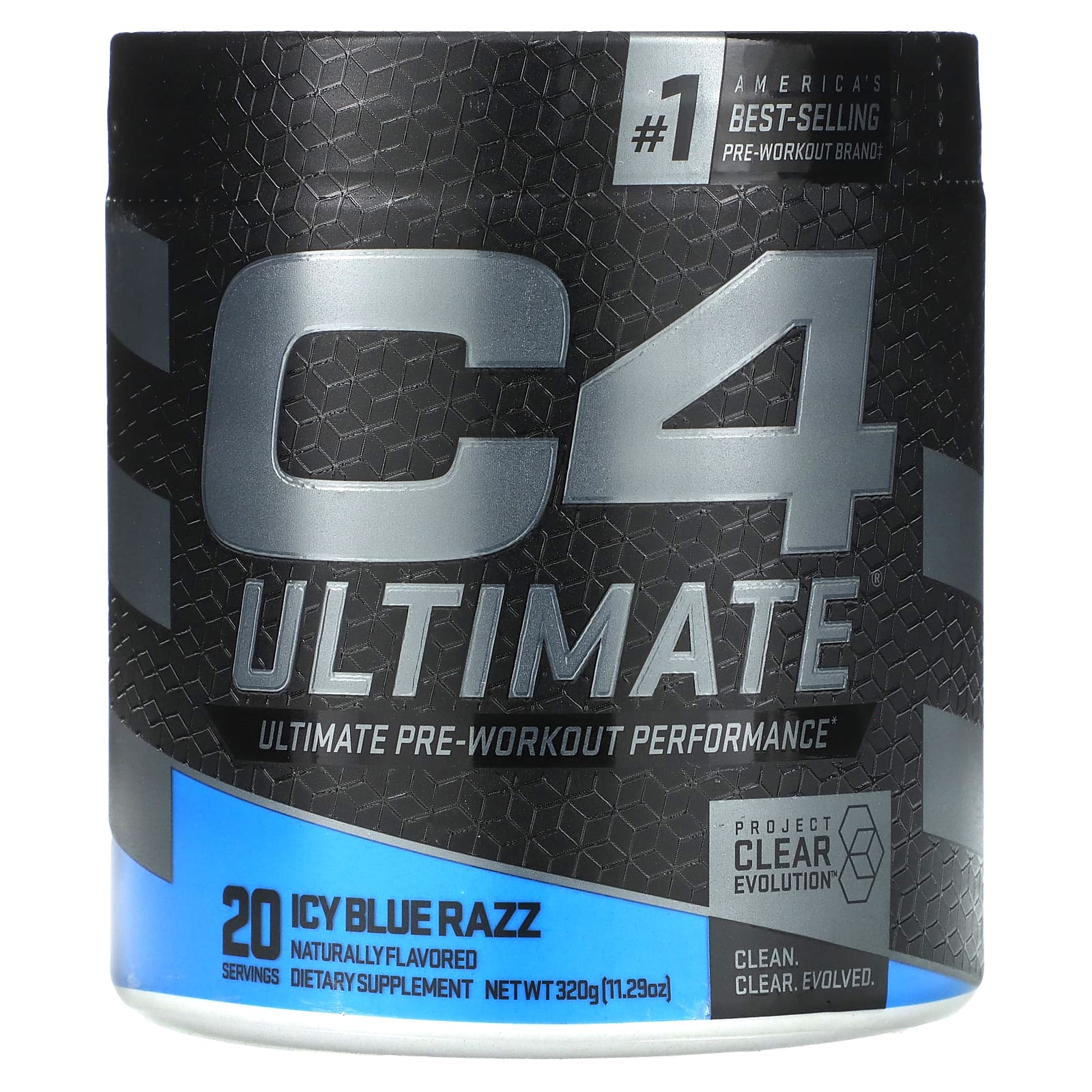 Cellucor, C4 Ultimate, предтренировочный комплекс, со вкусом ледяной голубой малины, 320 г (11,29 унции)