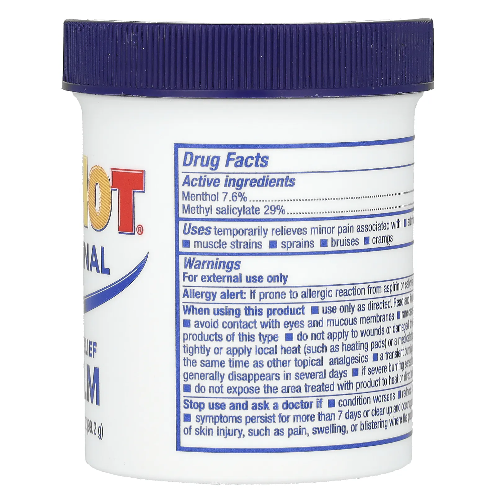 Icy Hot, оригинальный бальзам для облегчения боли, 99,2 г (3,5 унции)