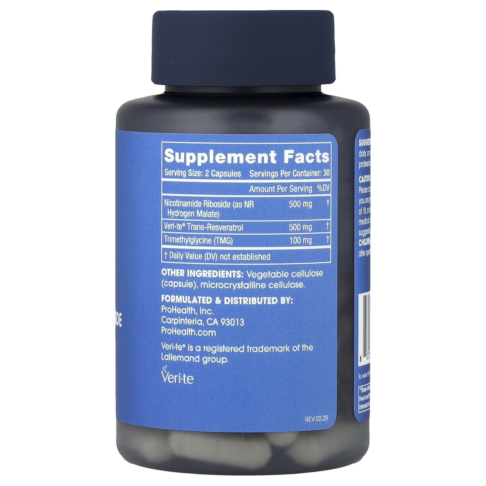 ProHealth Longevity, Никотинамид рибозид про полный, 60 капсул