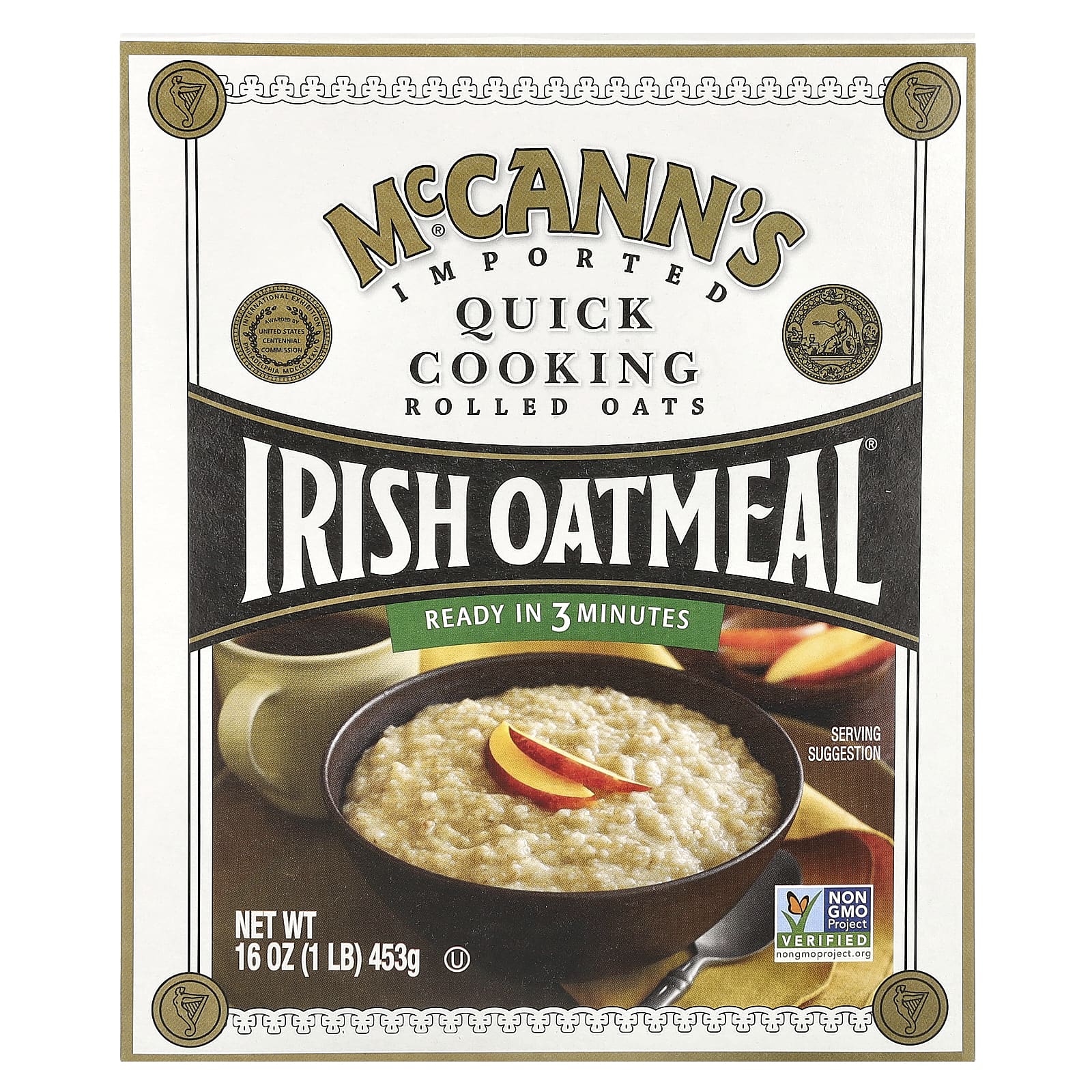 McCann's Irish Oatmeal, Овсяные хлопья быстрого приготовления, 453 г (16 унций)