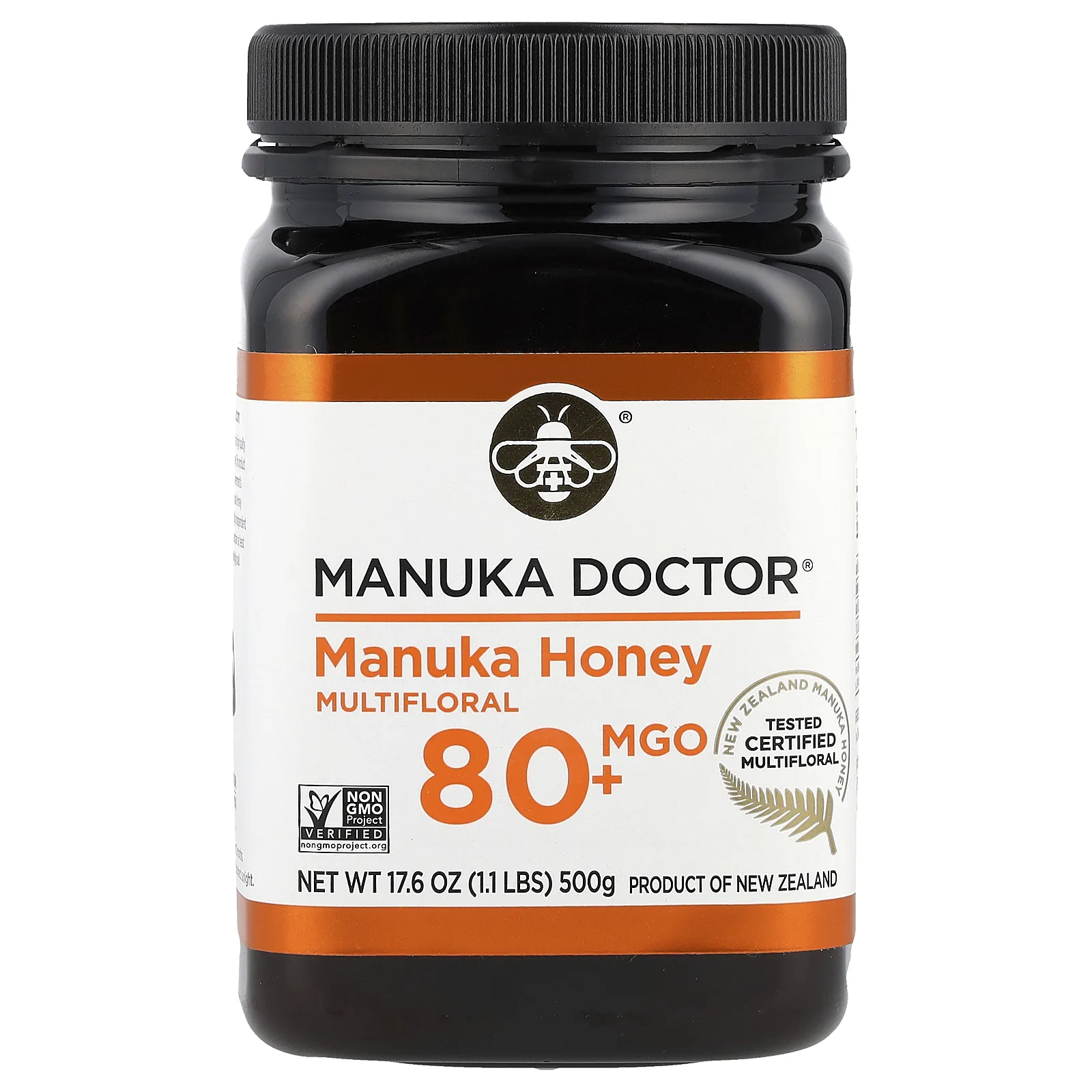 Manuka Doctor, Многоцветковый мед манука, MGO 80+, 500 г (17,6 унции)