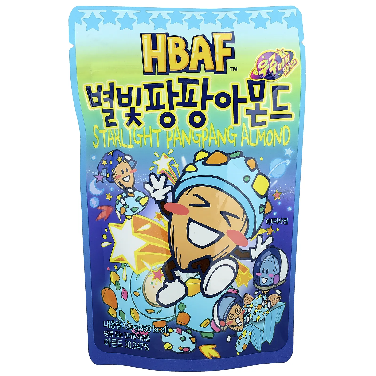 HBAF, Миндаль Starlight Pangpang, 120 г
