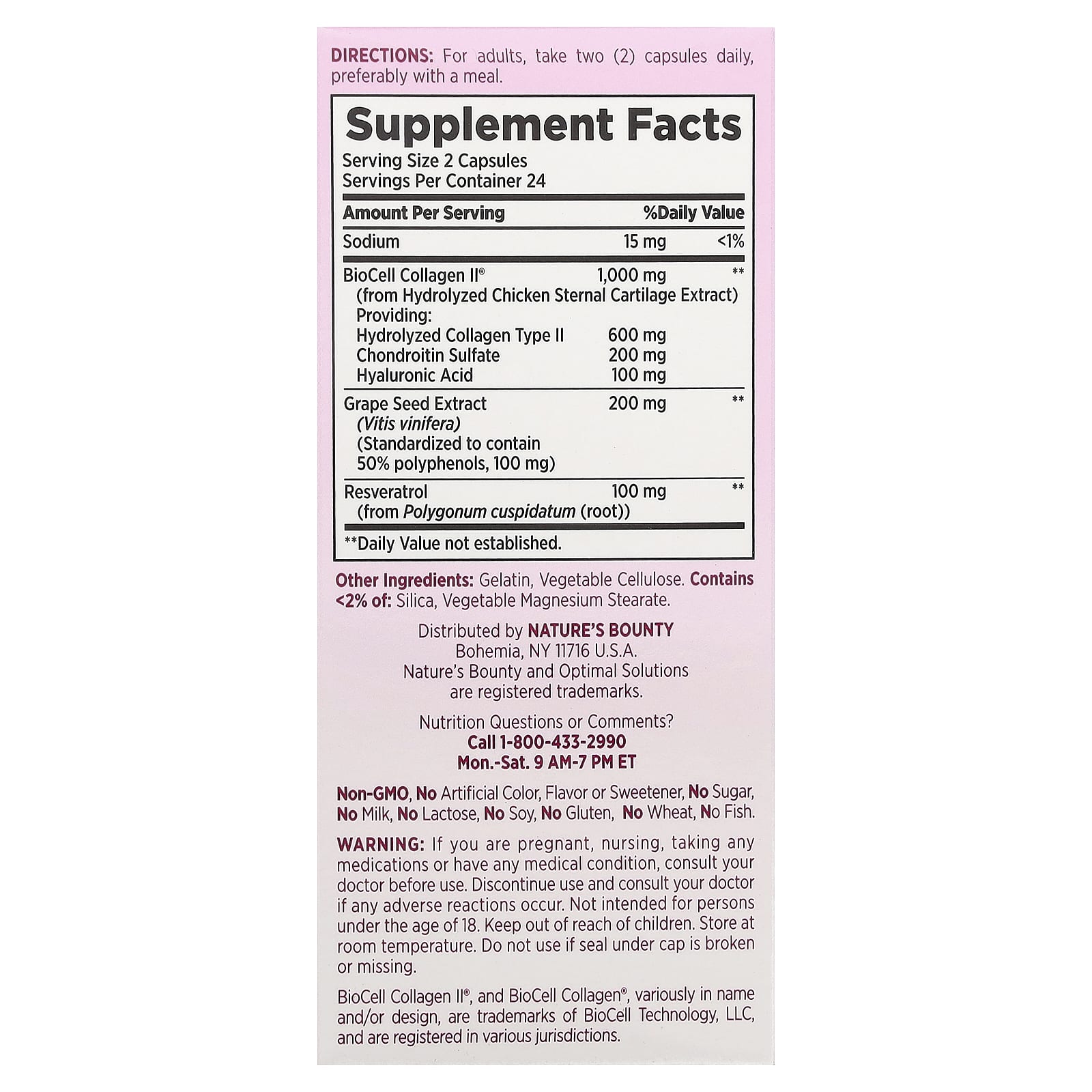 Nature's Bounty, Optimal Solutions®, Ultra Collagen Booster, 48 капсул