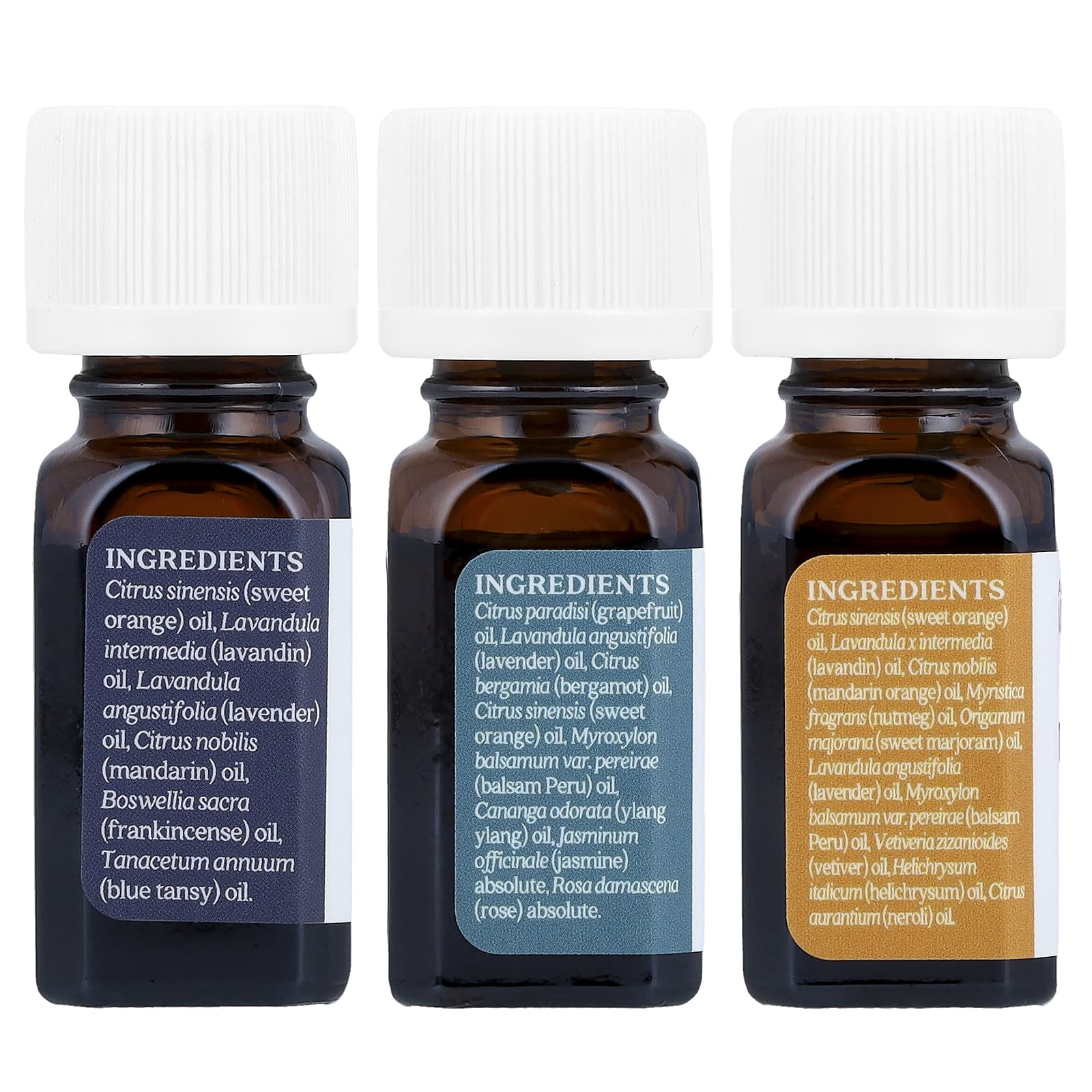 Aura Cacia, набор для приема перед сном, смеси чистых эфирных масел, 3 флакона по 7,4 мл (0,25 жидк. унции)