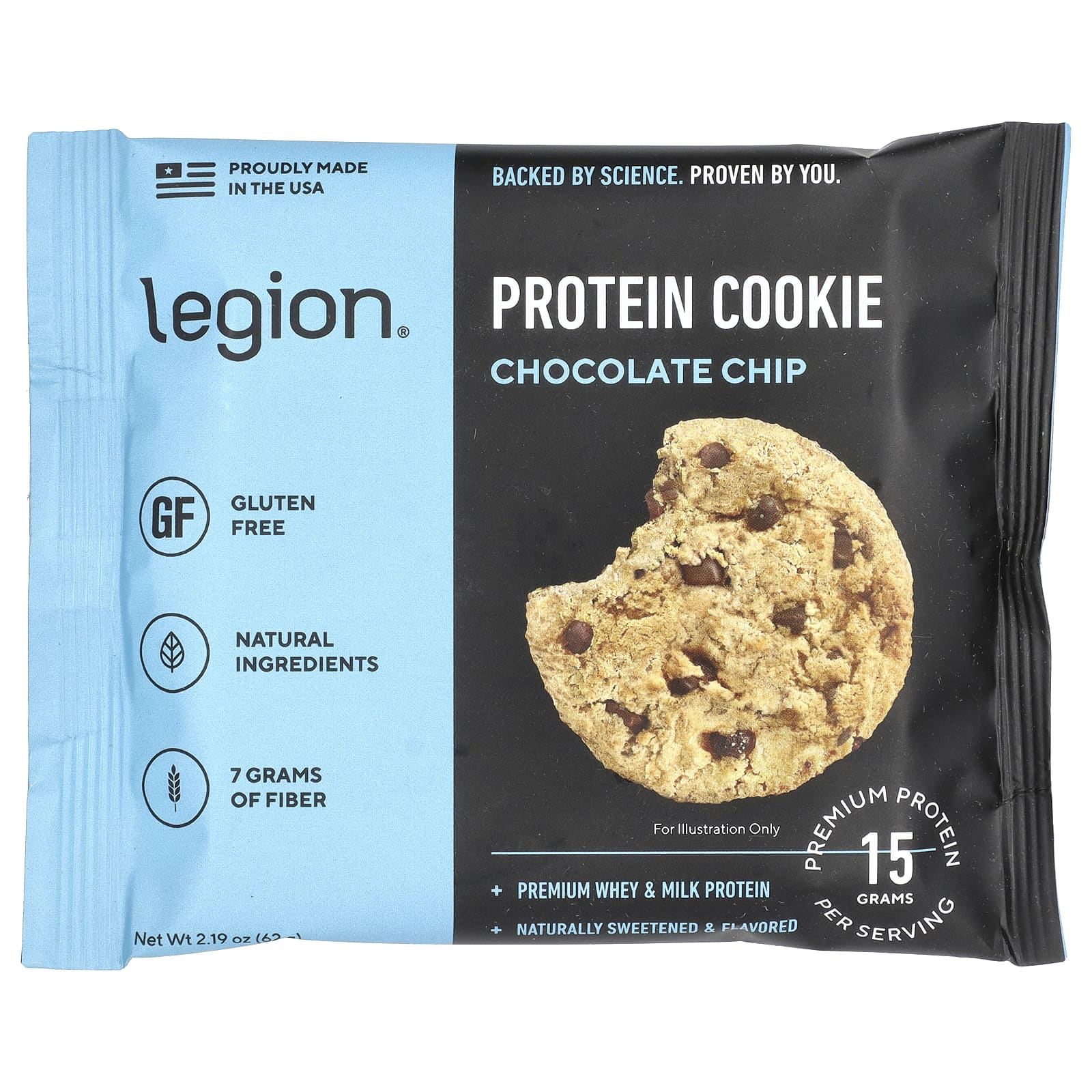 Legion Athletics, Protein Cookie, шоколадная крошка, 12 печений, 62 г (2,19 унции)