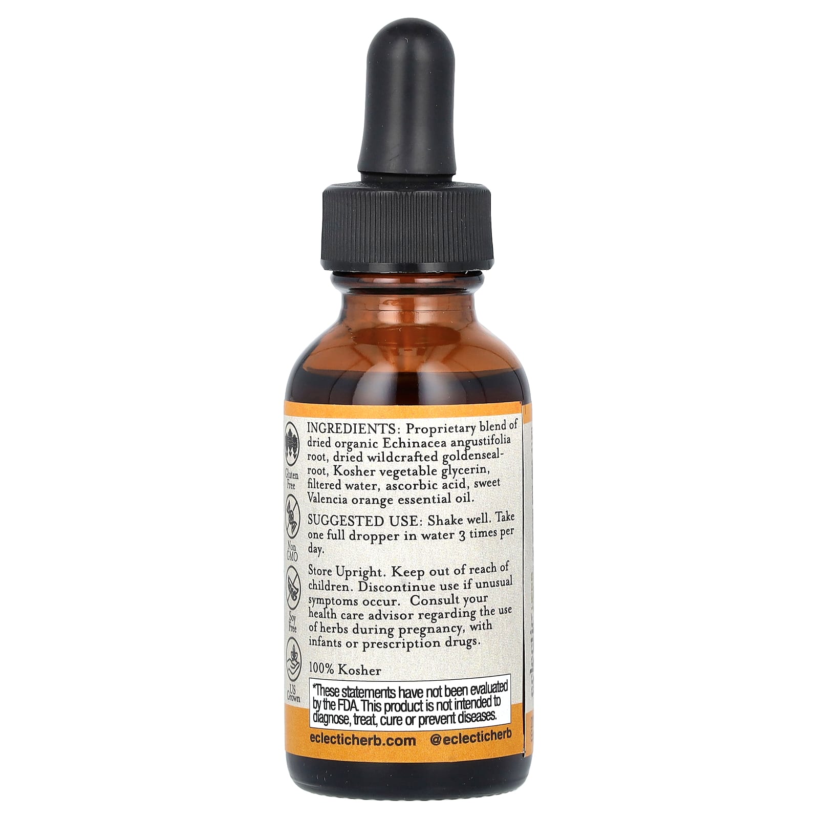 Eclectic Herb, эхинацея и желтокорень, 30 мл (1 жидк. унция)