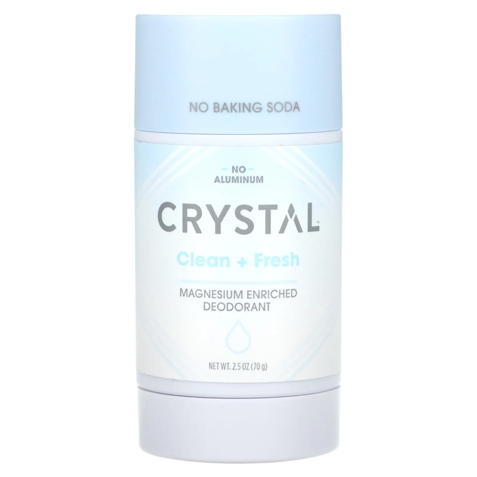 CRYSTAL, Обогащенный магнием дезодорант, Clean + Fresh, 70 г (2,5 унции)