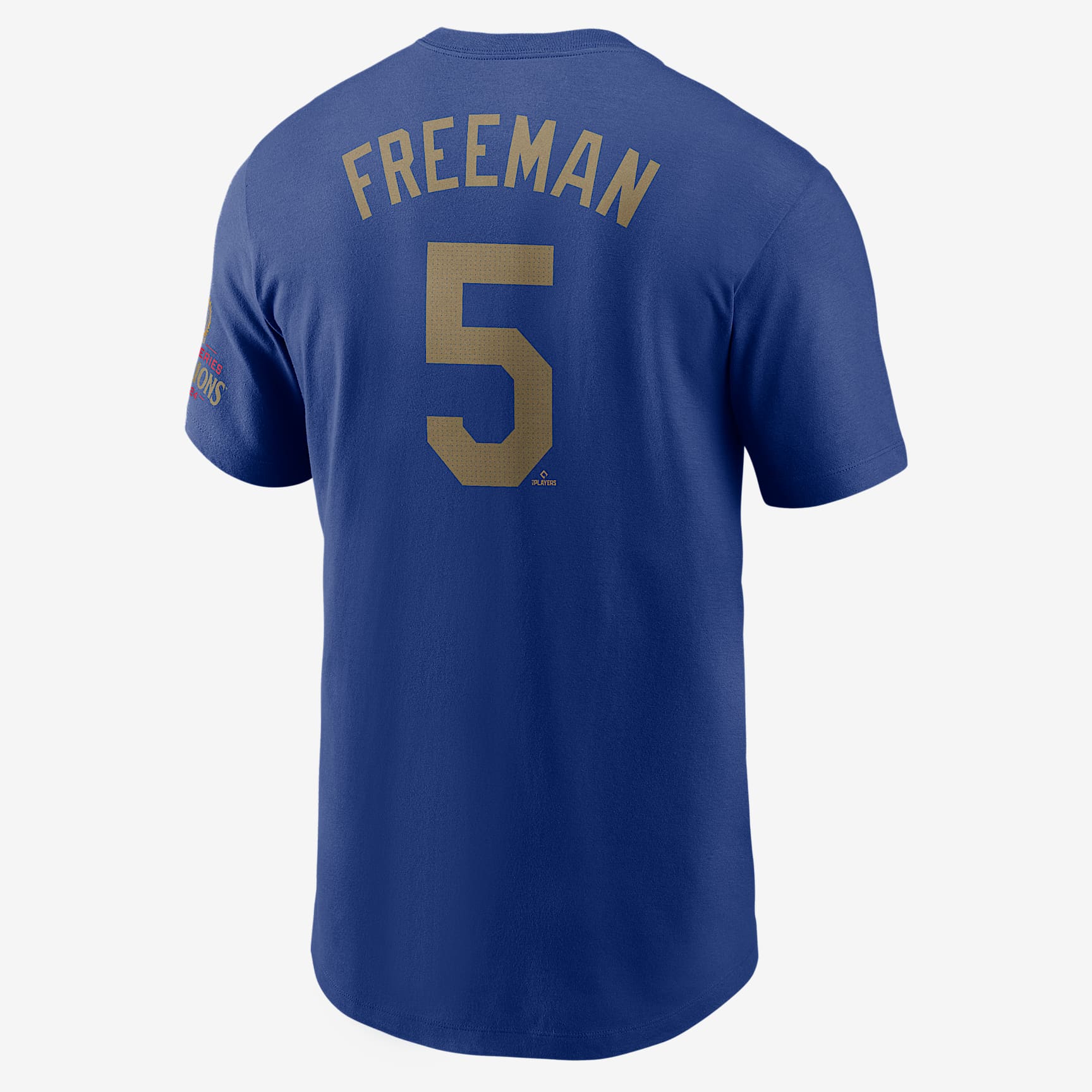 Freddie Freeman Los Angeles Dodgers 2024 World Series Champions Gold Men's Nike MLB T-Shirt