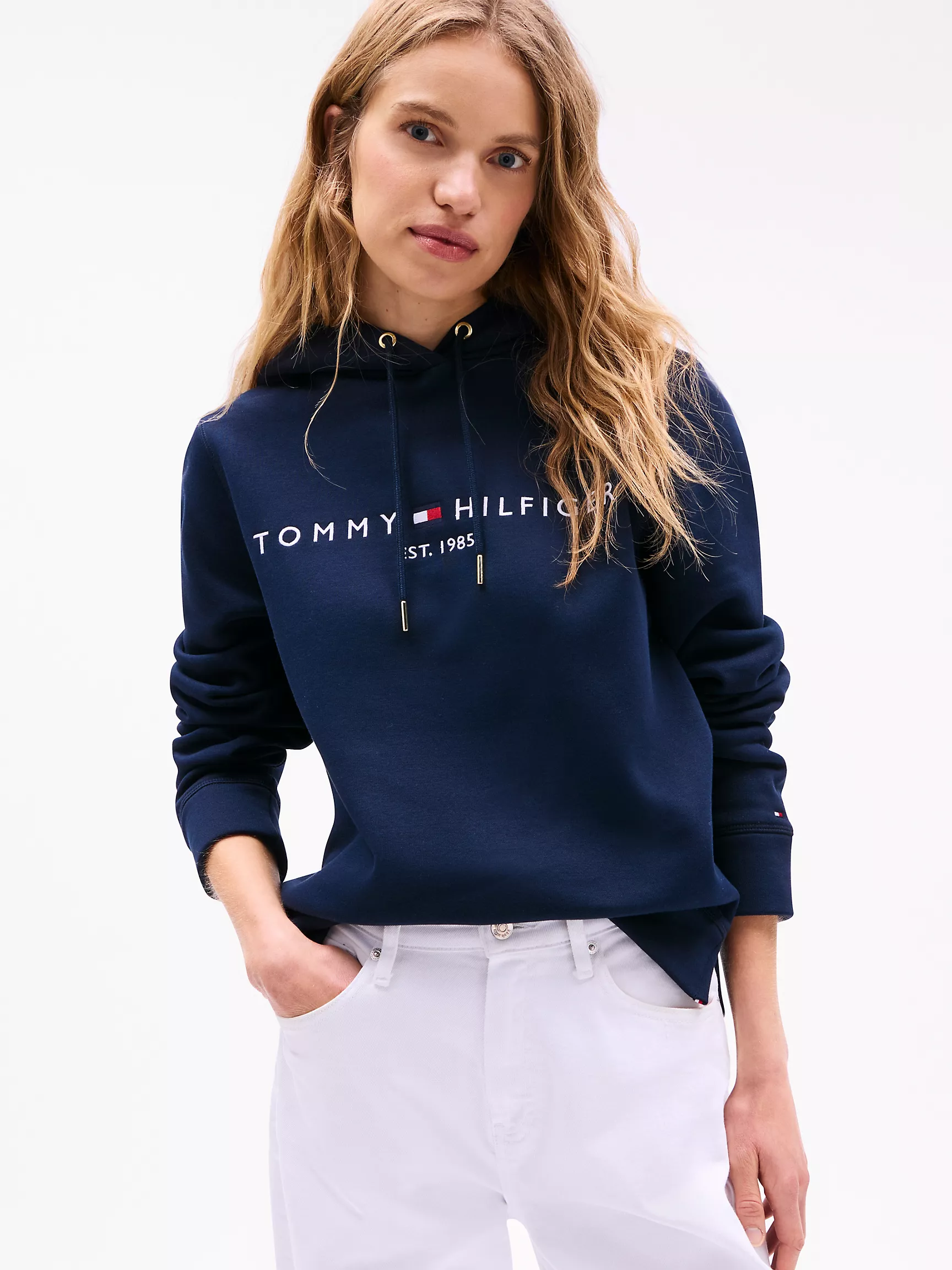 Женское худи Tommy Hilfiger, Худи с вышитым логотипом Tommy