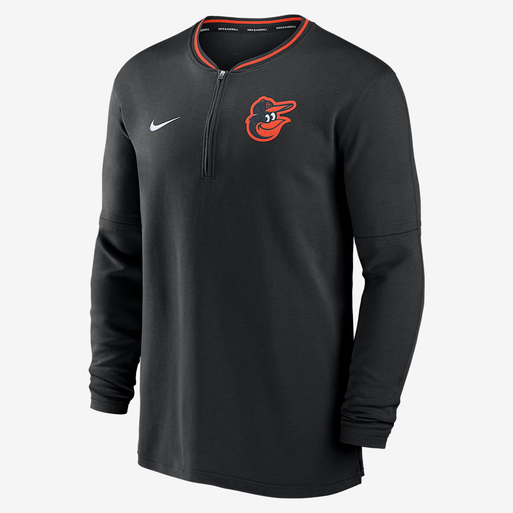 Baltimore Orioles Authentic Collection Men's Nike Dri-FIT MLB 1/2-Zip Long-Sleeve Top