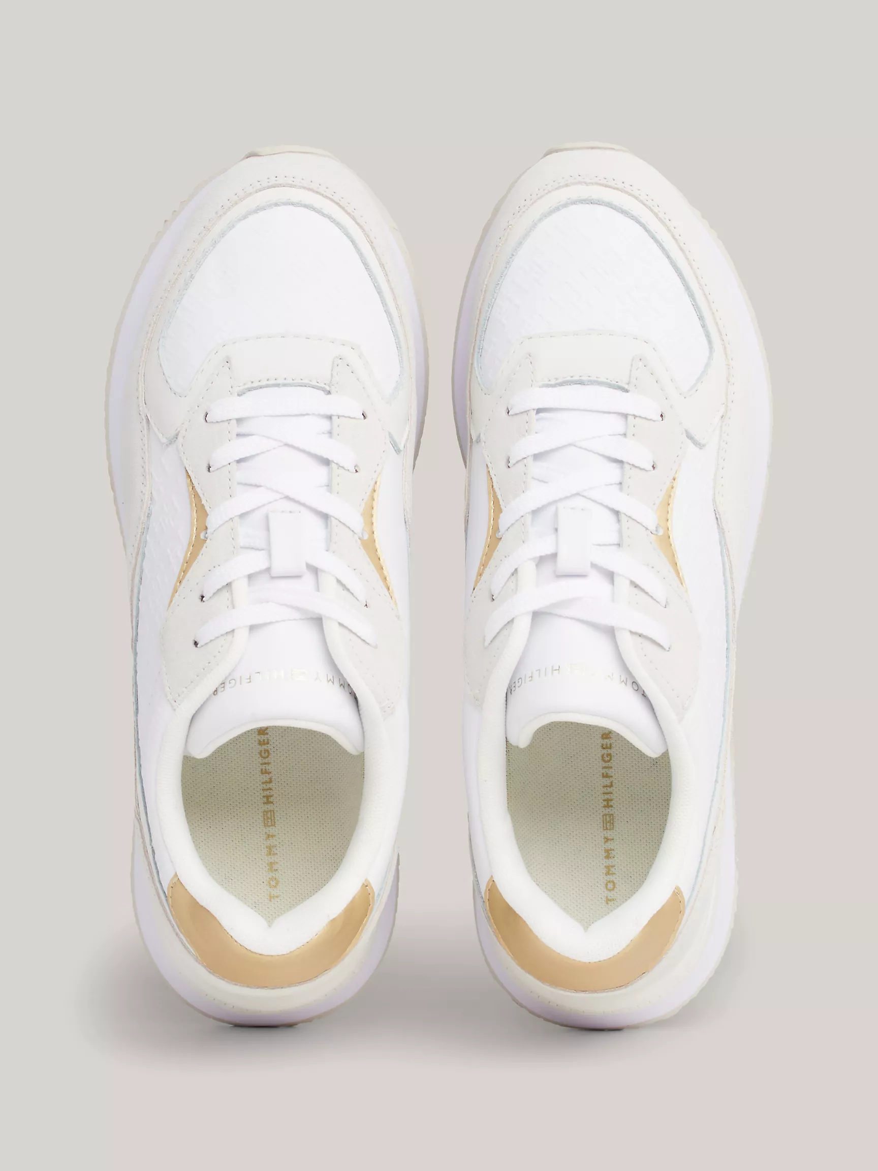 Женские кроссовки Tommy Hilfiger, Роскошные кожаные кеды с монограммным узором