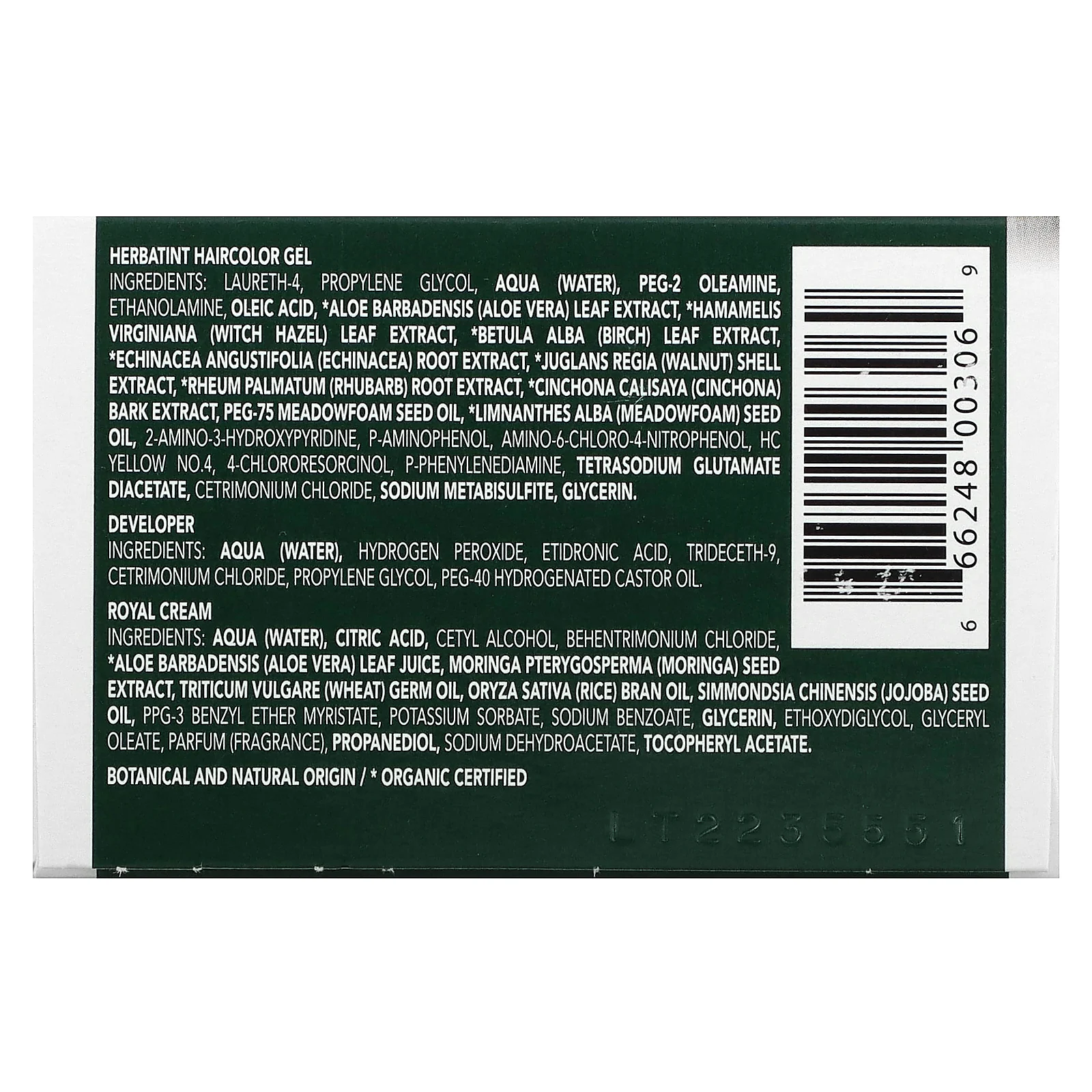 Herbatint, Перманентная гель-краска для волос, FF6 оранжевый, 135 мл (4,56 жидк. Унции)
