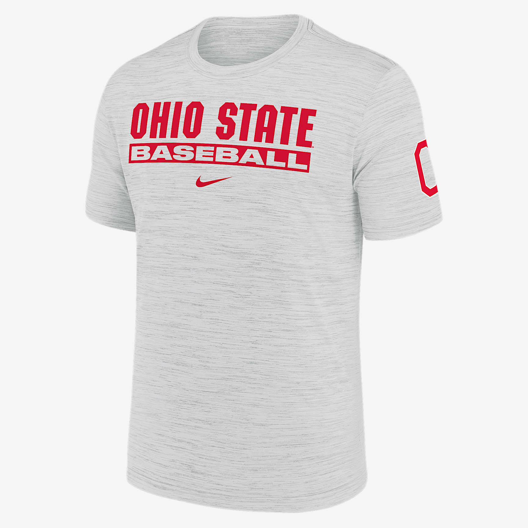 Ohio State Buckeyes Velocity Baseball Wordmark Stack Men's Nike Dri-FIT College T-Shirt