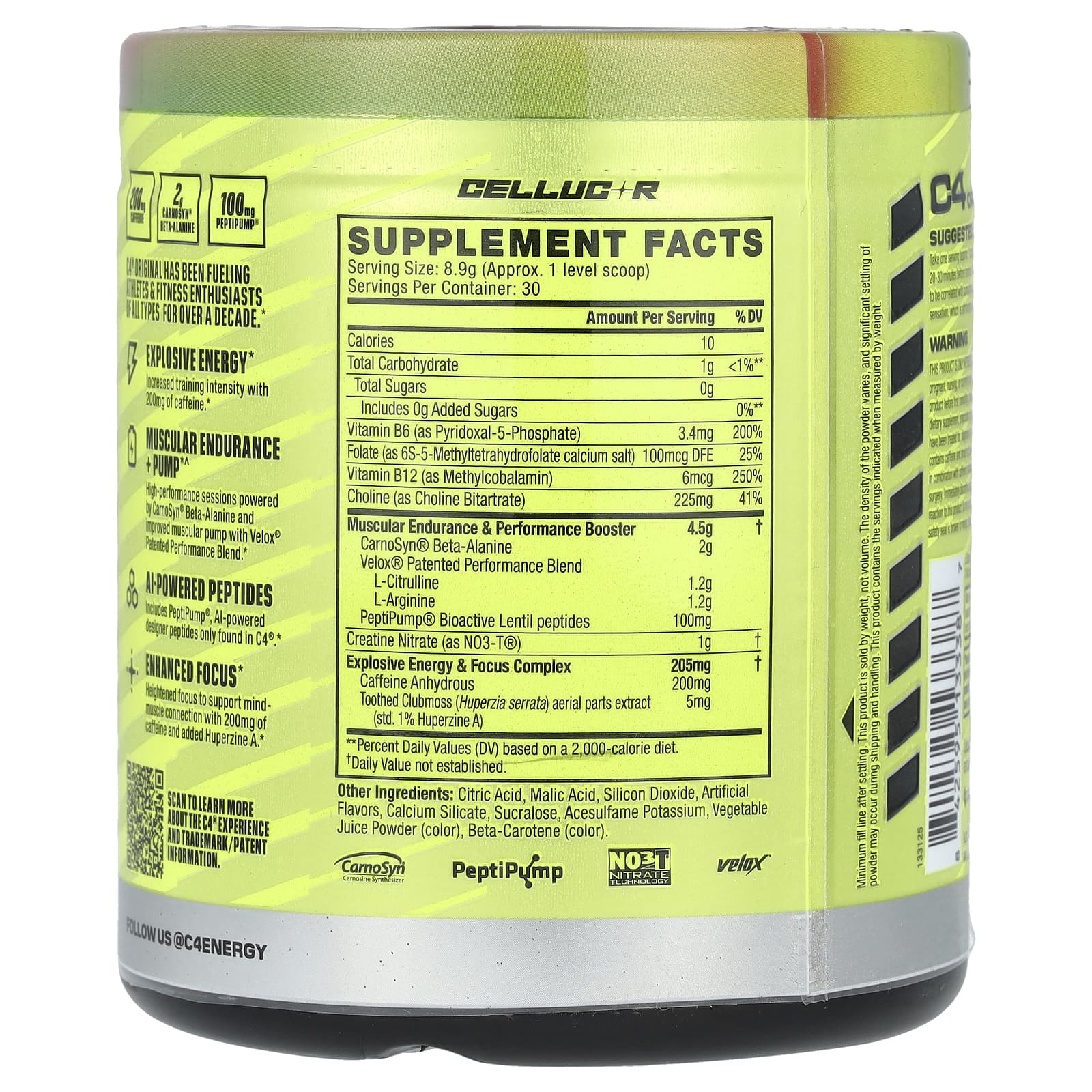 Cellucor, C4 Original, перед тренировкой, арбуз, 267 г (9,4 унции)