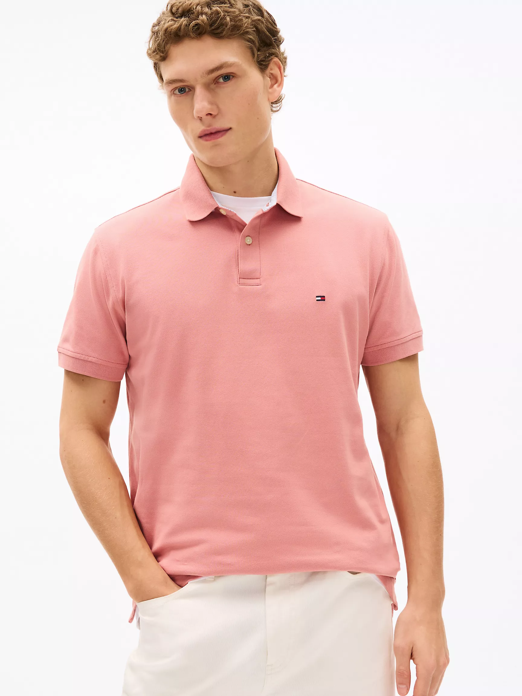 Мужское поло Tommy Hilfiger, Эластичное поло стандартного кроя Tommy