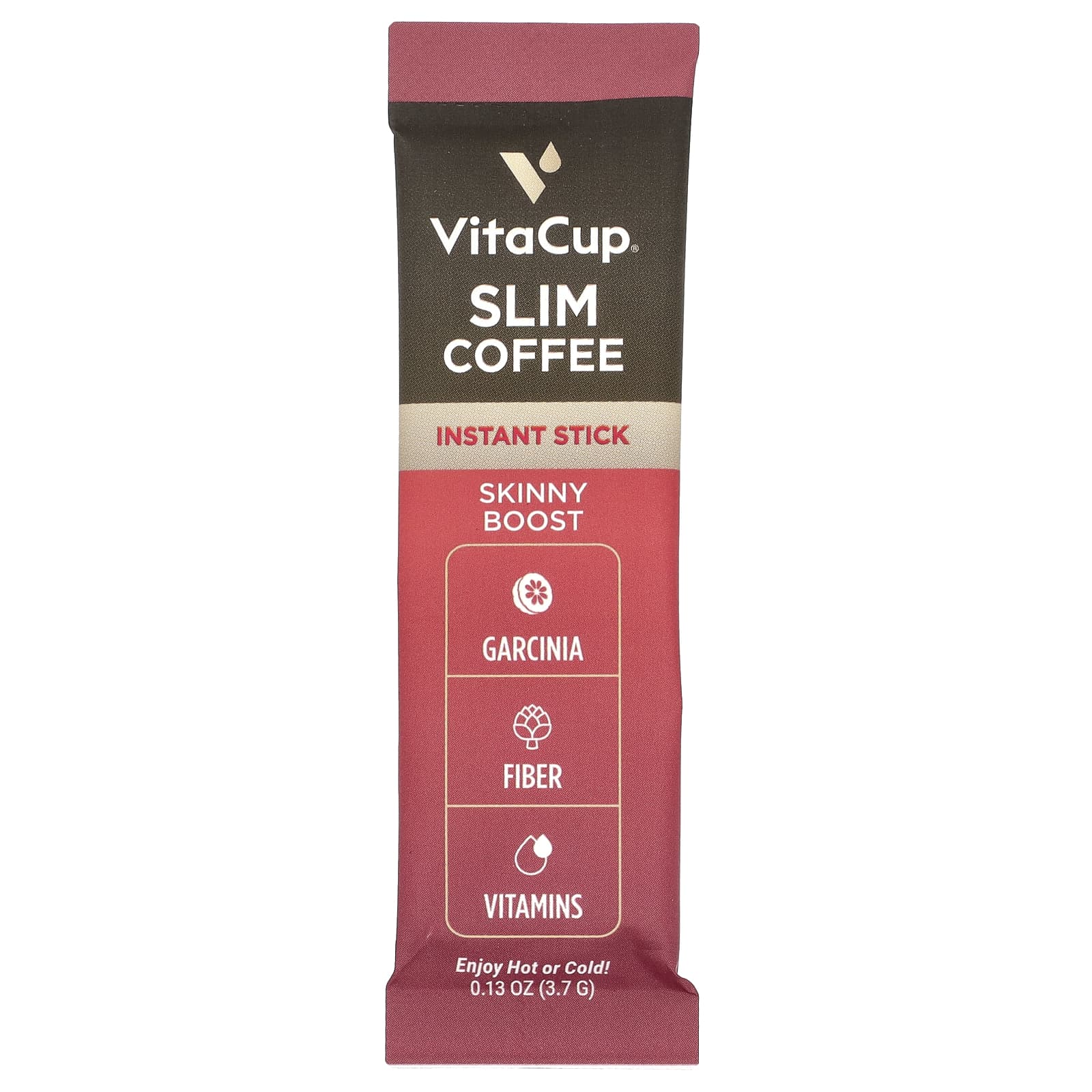 VitaCup, Растворимый кофе Slim Blend, средней обжарки, 24 палочки, по 3,7 г (0,13 унции) каждая