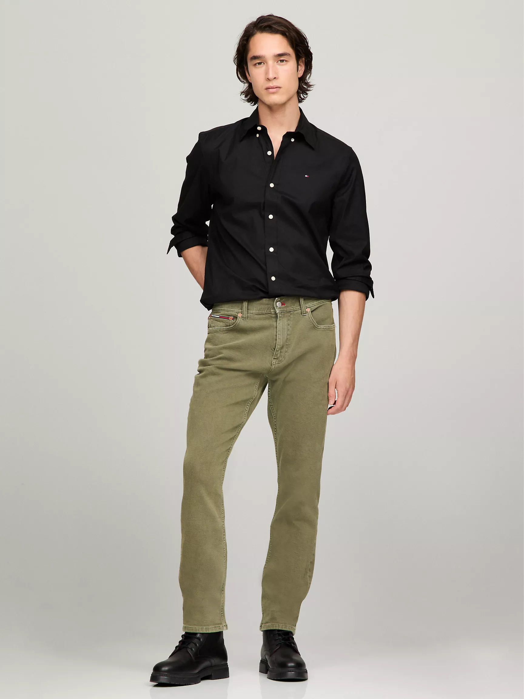 Мужские джинсы Tommy Hilfiger, Окрашенные джинсы прямого кроя