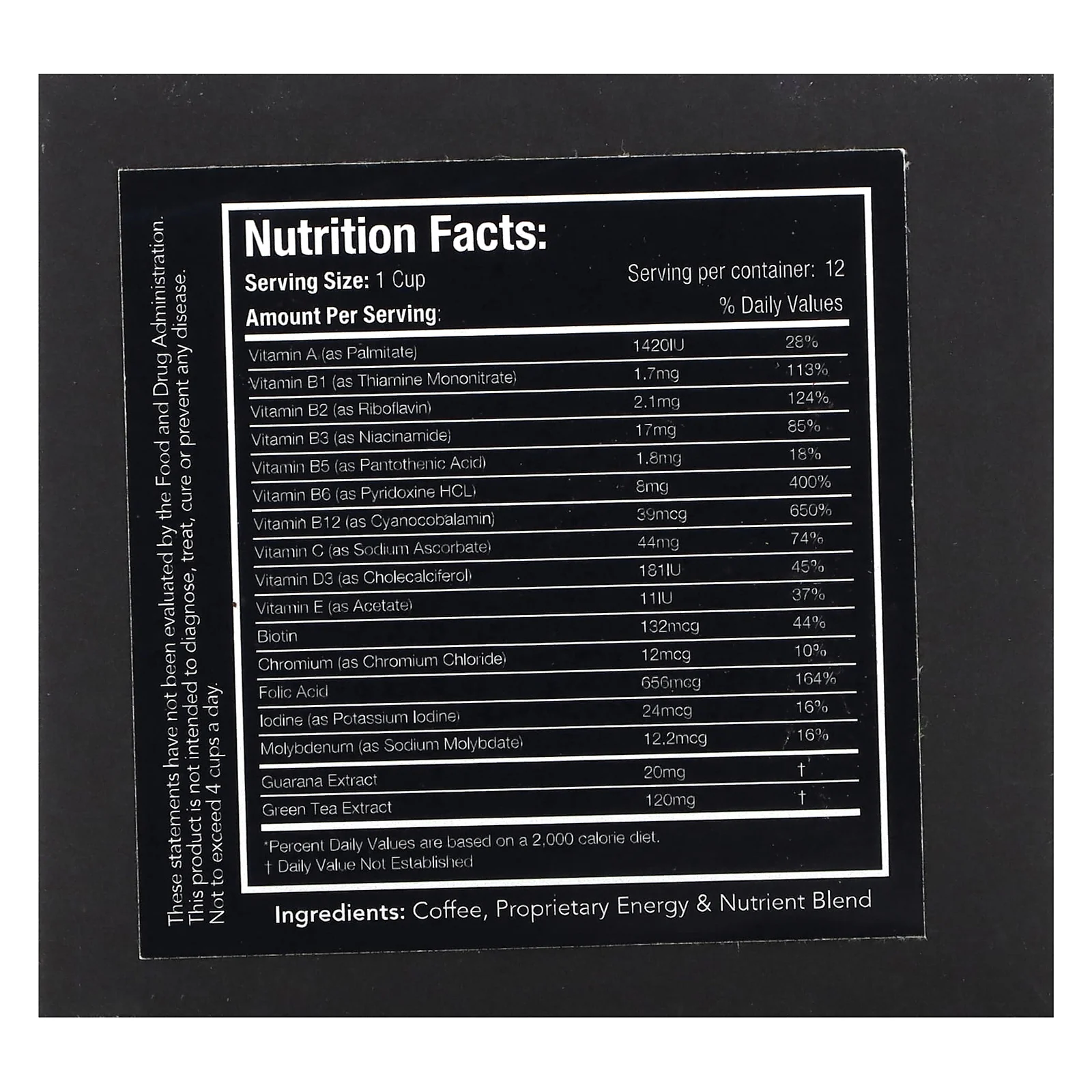 6AM Run, Vitamin Kup Coffee, французская обжарка, темный, 12 порционных чашек, 120 г (4,23 унции)