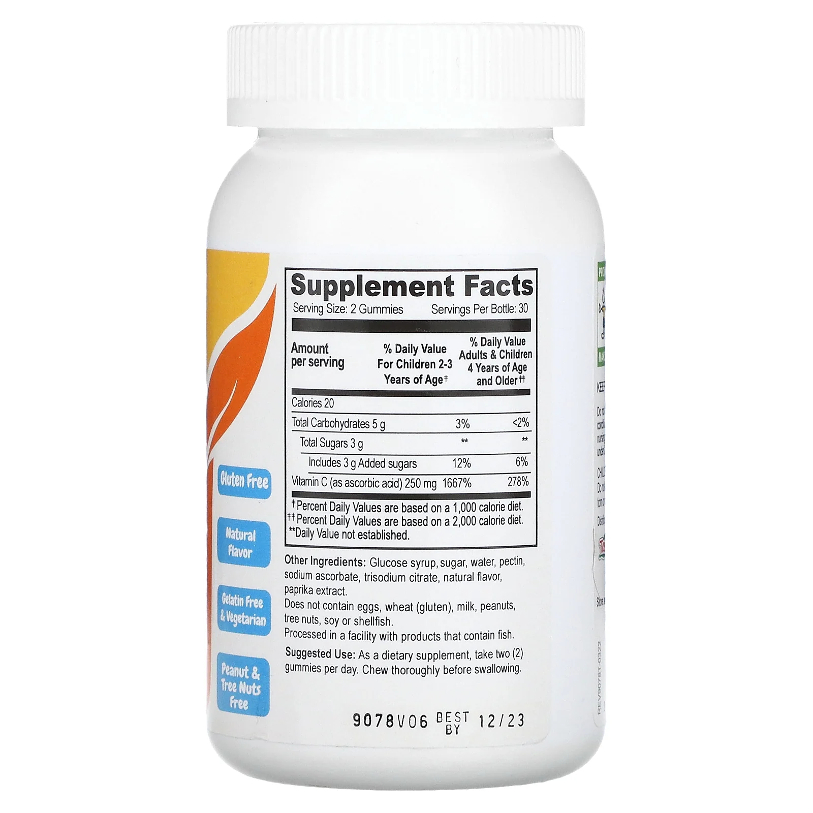 YumV's, Kids, Vitamin C, Delicious Orange, 250 mg, 60 Gummies