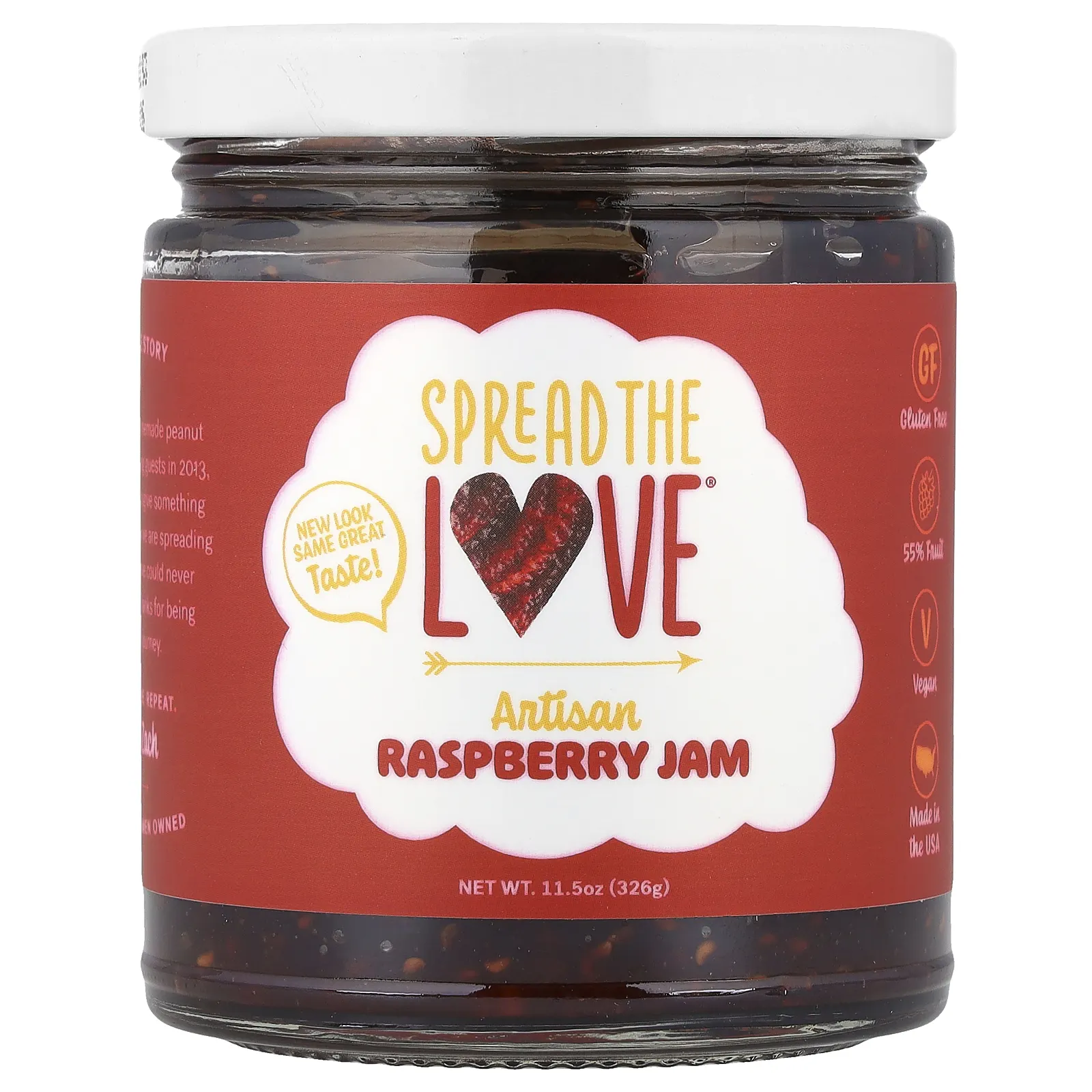 Spread The Love, Малиновое варенье, 326 г (11,5 унции)