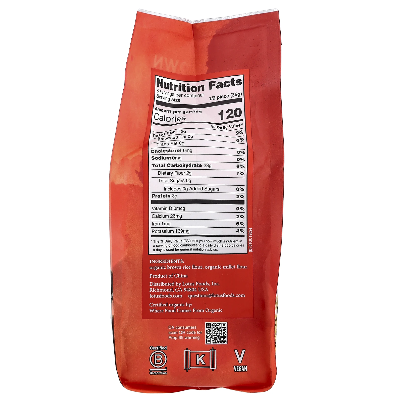 Lotus Foods, рамен из органического проса и коричневого риса, 4 упаковки, 283 г (10 унций)