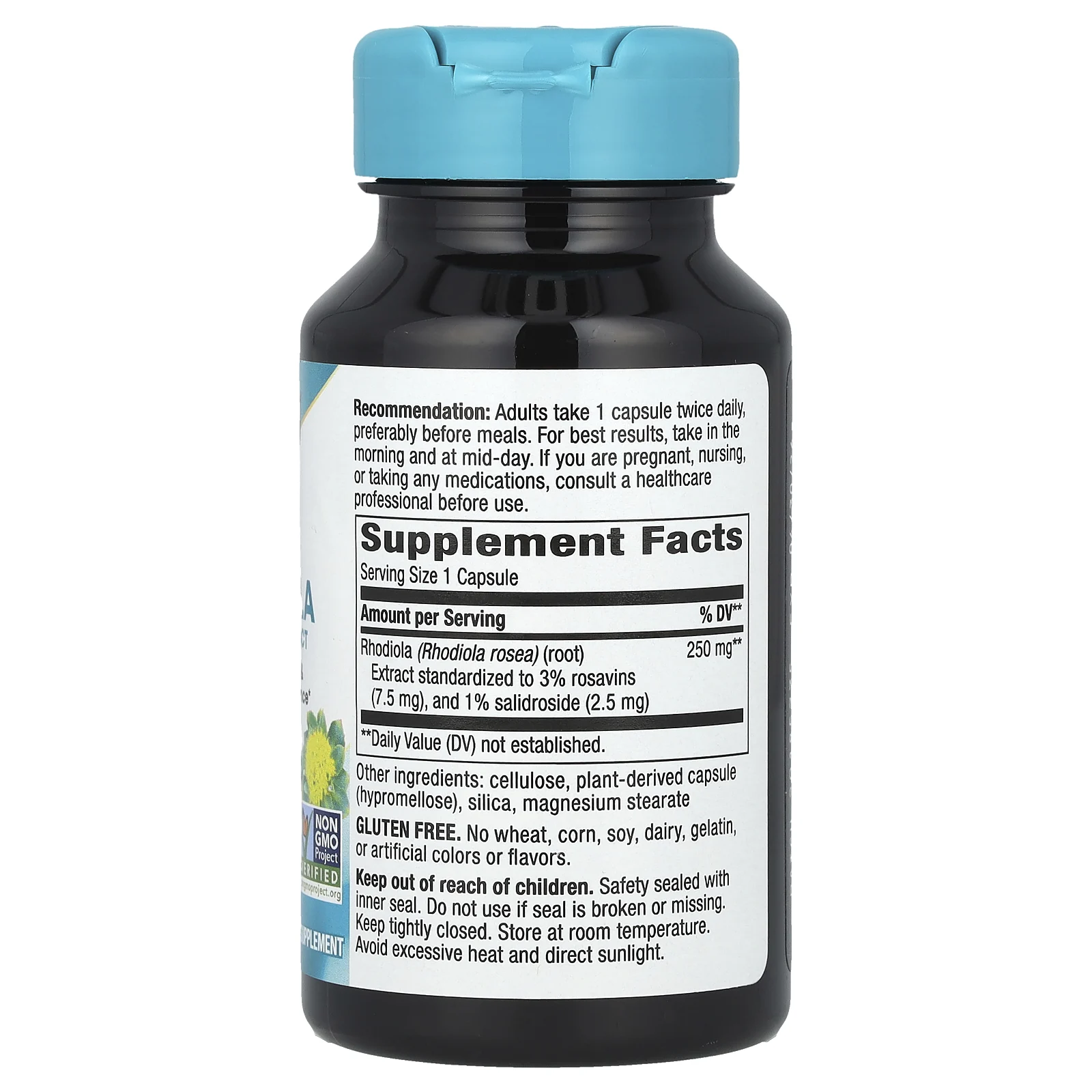 Nature's Way, родиола, 250 мг, 60 веганских капсул