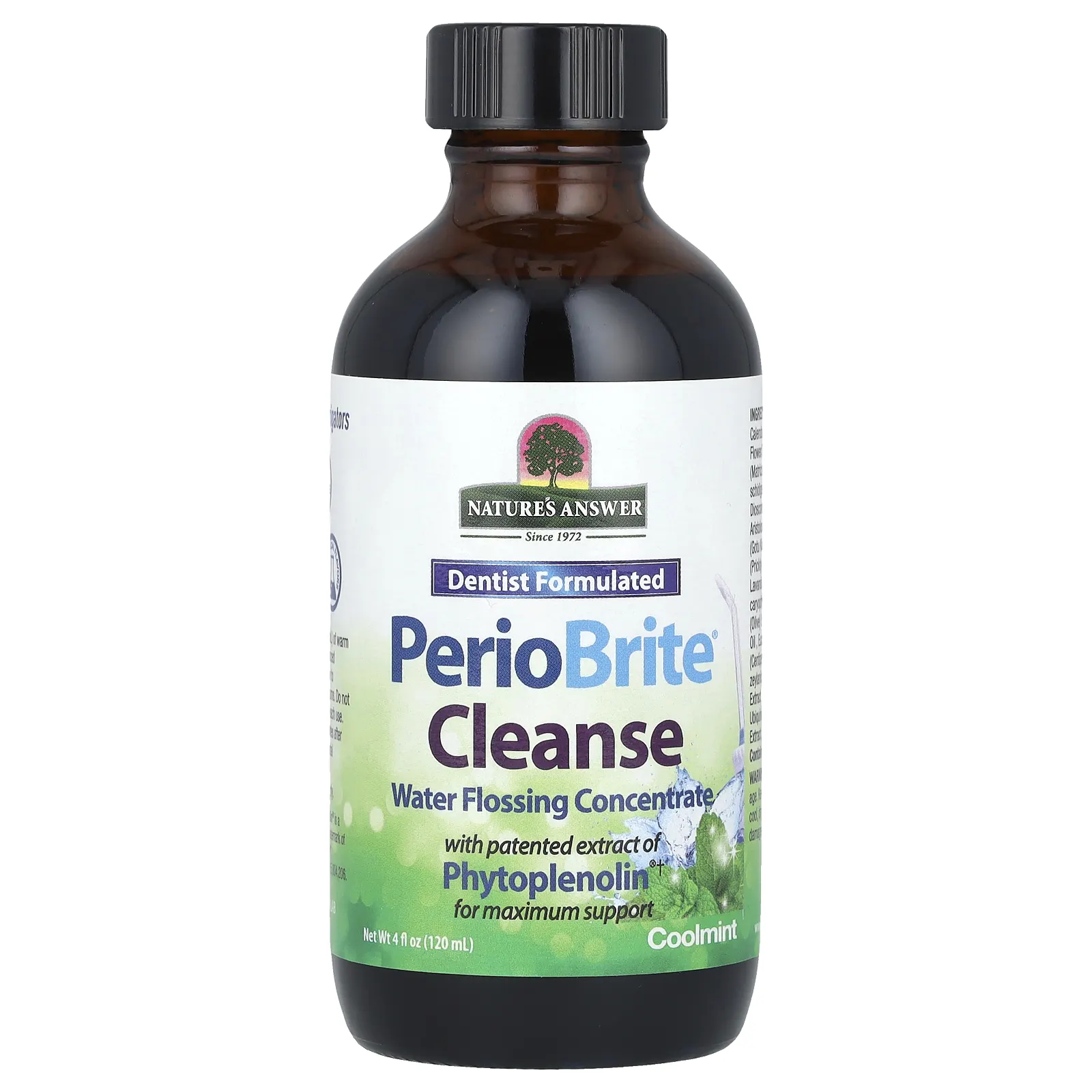 Nature's Answer, PerioBrite Cleanse, концентрат для полоскания рта, освежающая мята, 120 мл (4 жидк. унции)