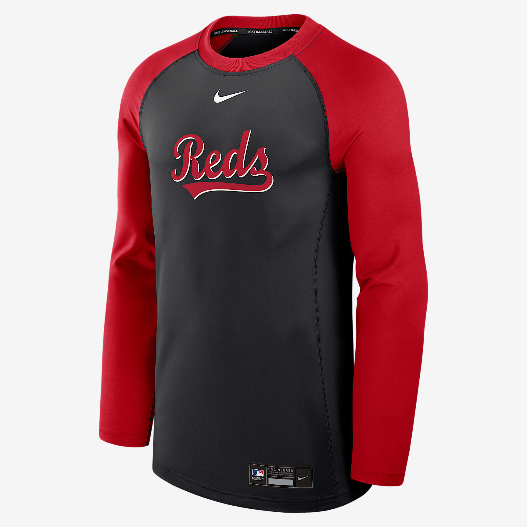 Cincinnati Reds Authentic Collection Game Time Men's Nike Dri-FIT MLB Pullover Crew