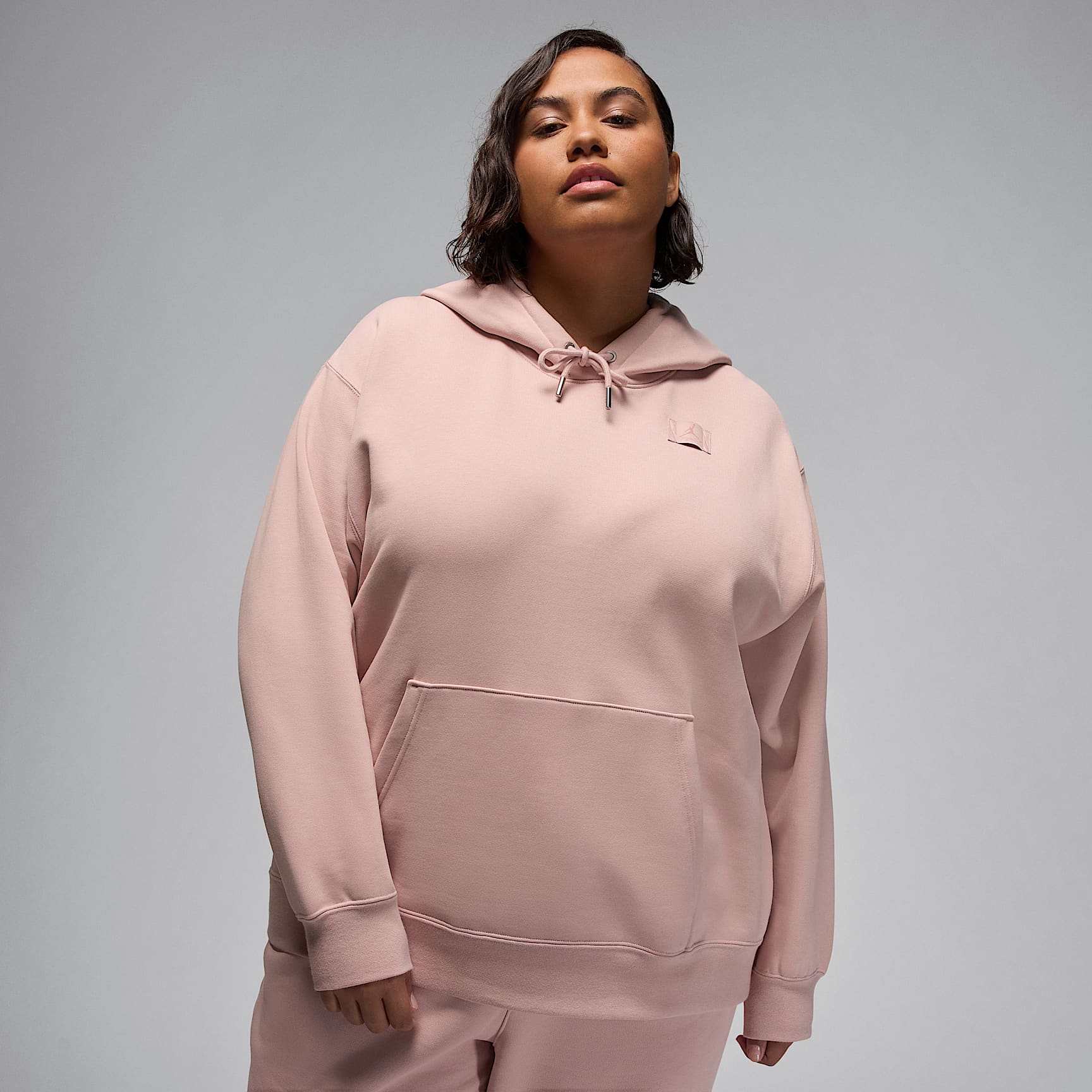 Jordan Flight Fleece Women's Satin-Lined Pullover Hoodie (Plus Size)