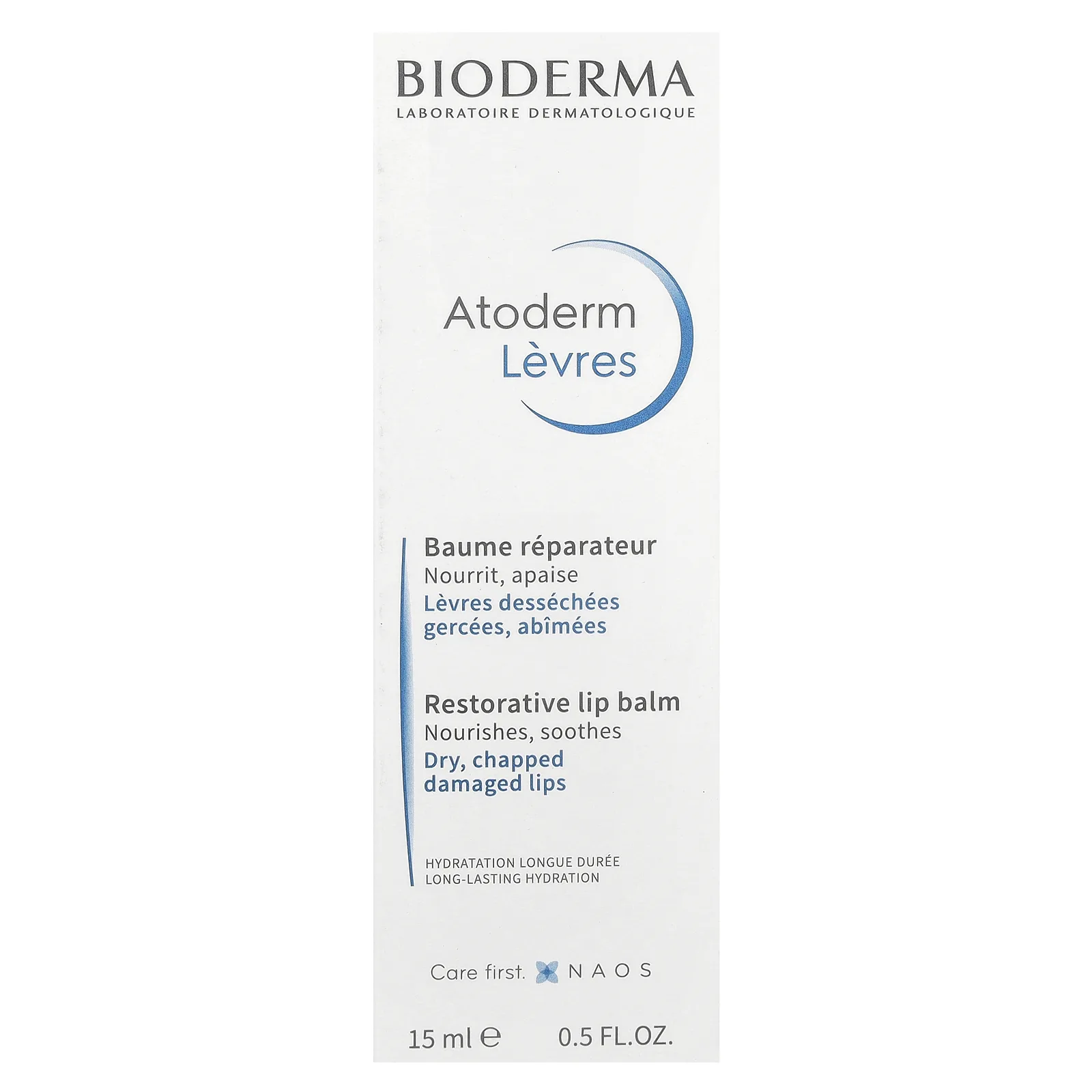 Bioderma, Atoderm, восстанавливающий бальзам для губ, 15 мл (0,5 жидк. Унции)